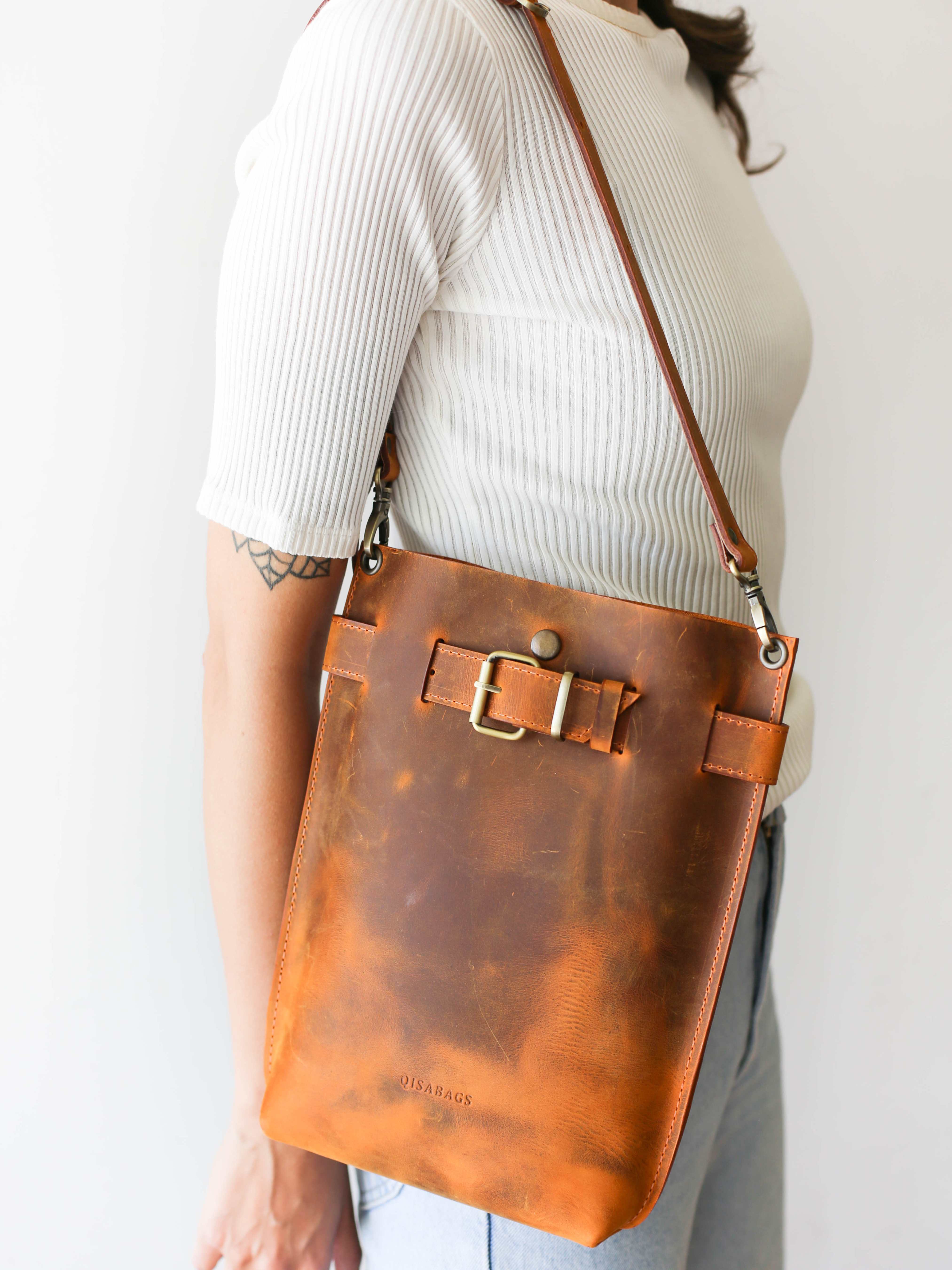 Dark Brown Standard Leather Bag