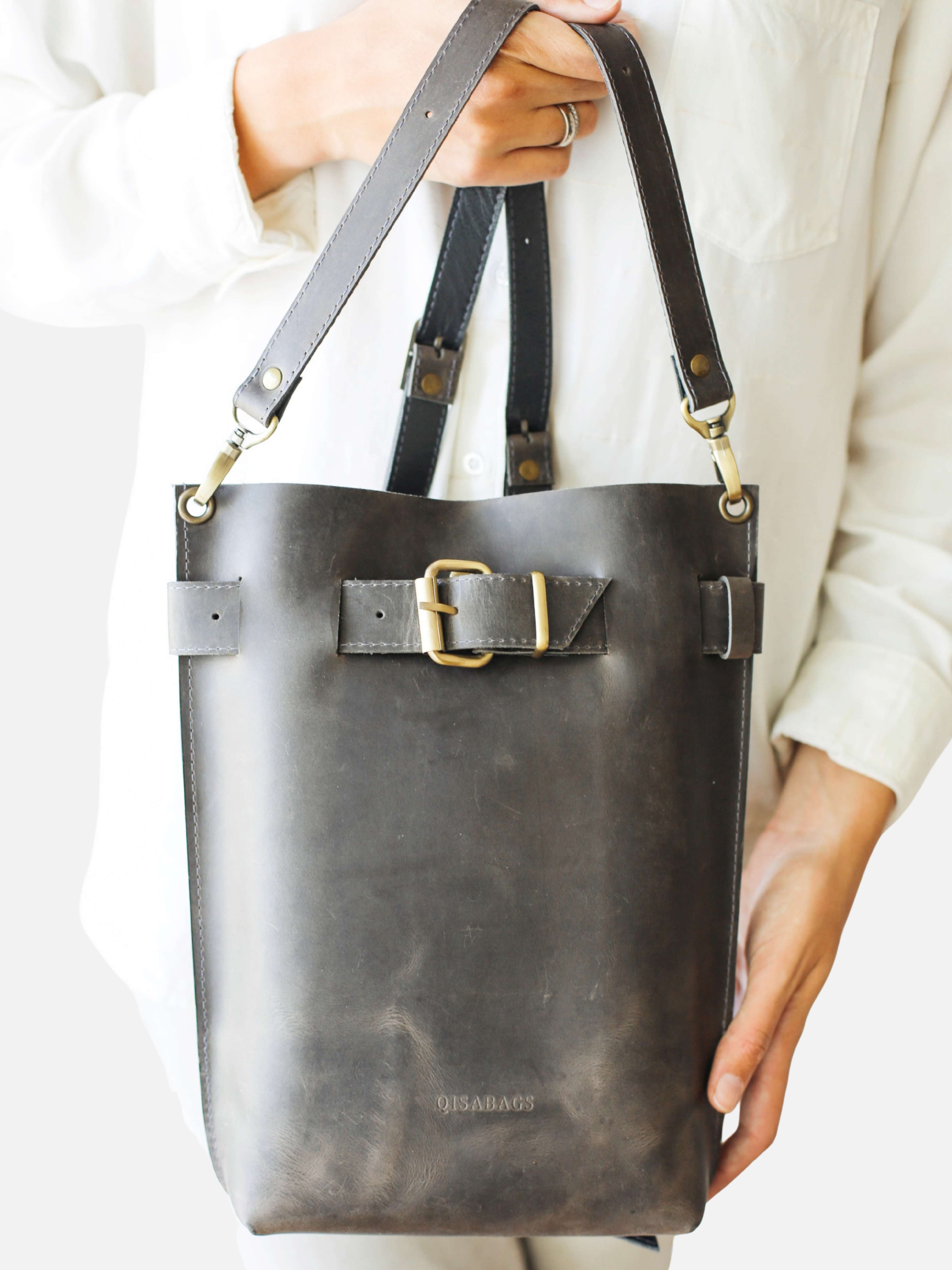 Dark Brown Standard Leather Bag