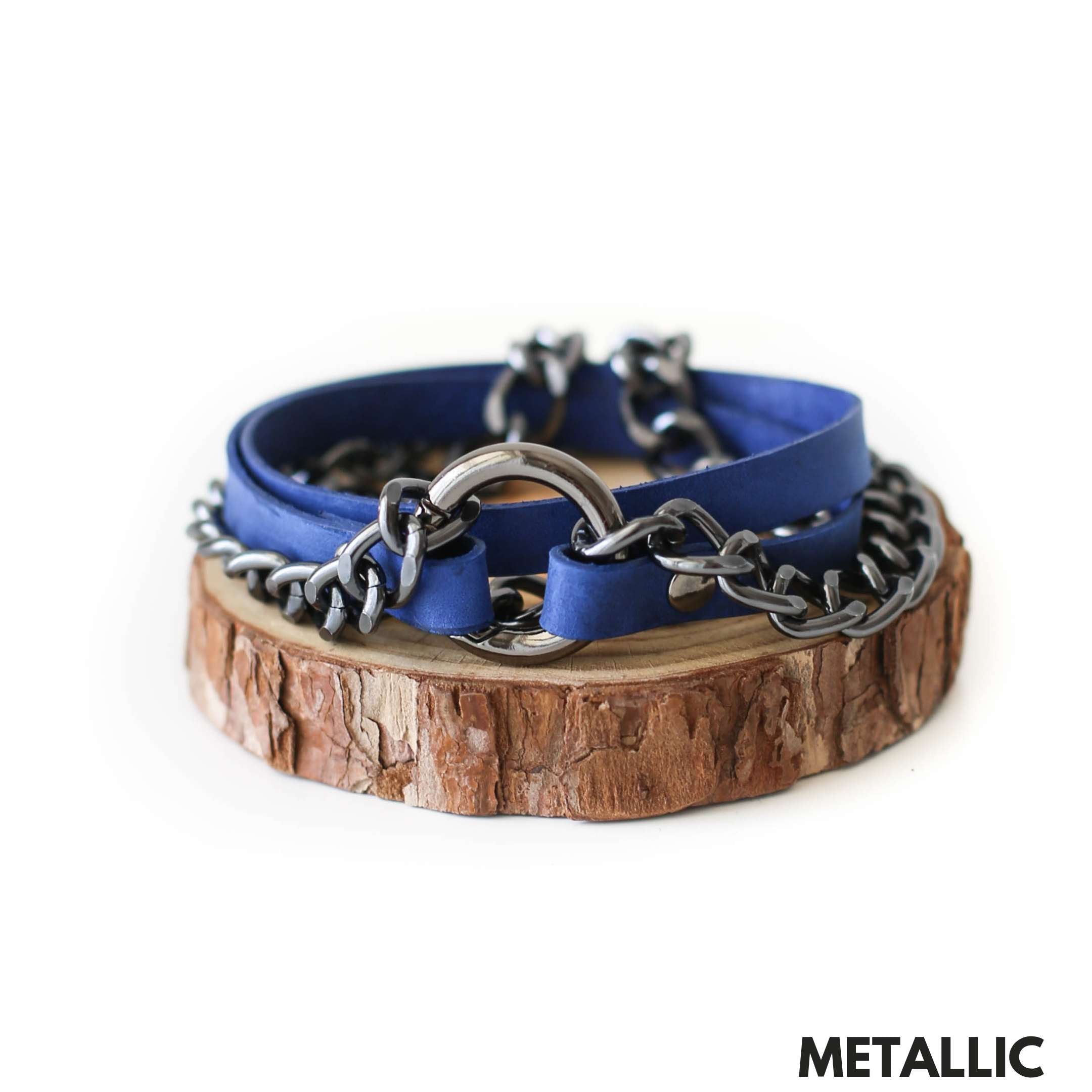 Ring Leather Bracelets with Chain - All Colors