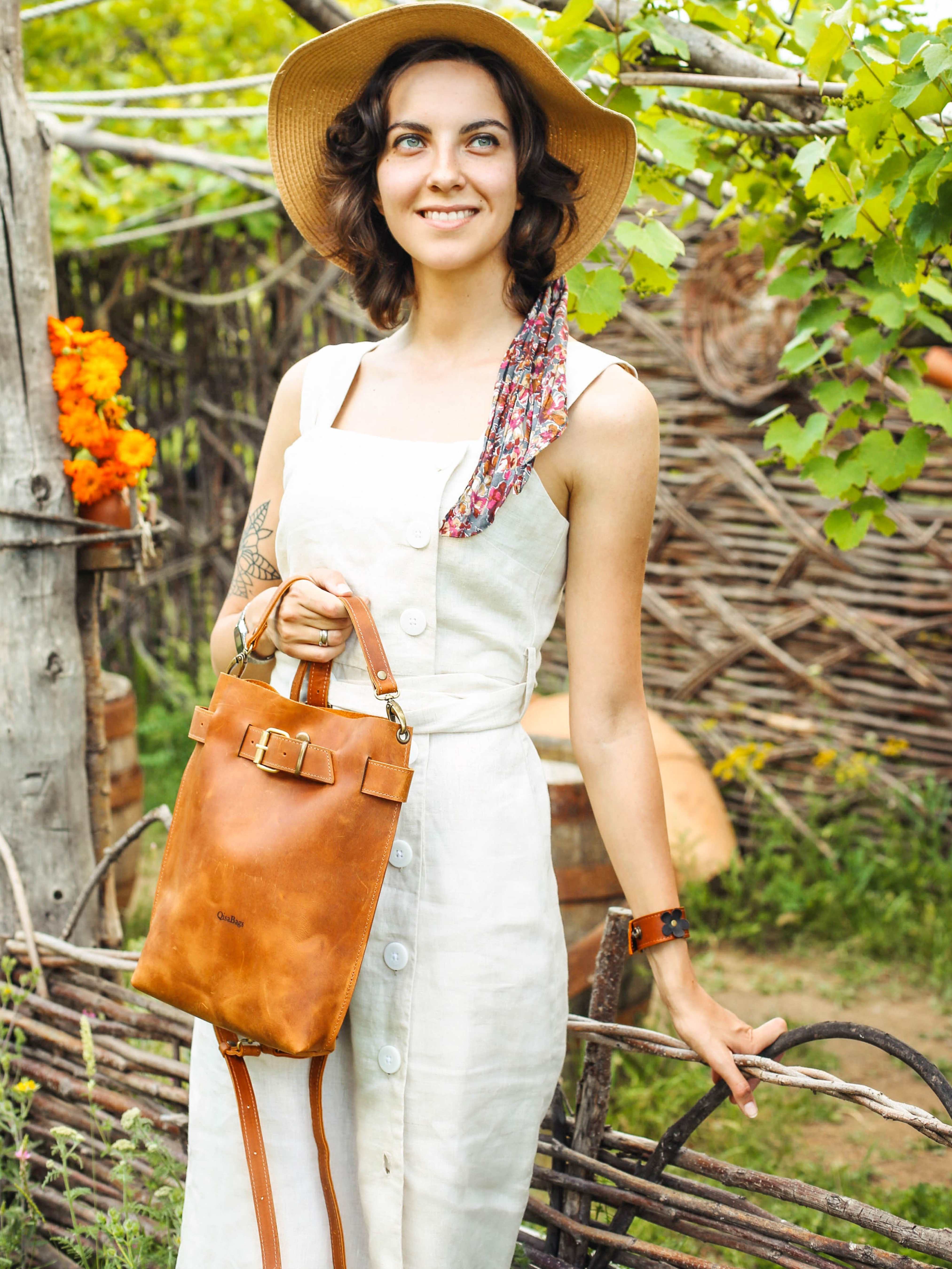Dark Brown Standard Leather Bag
