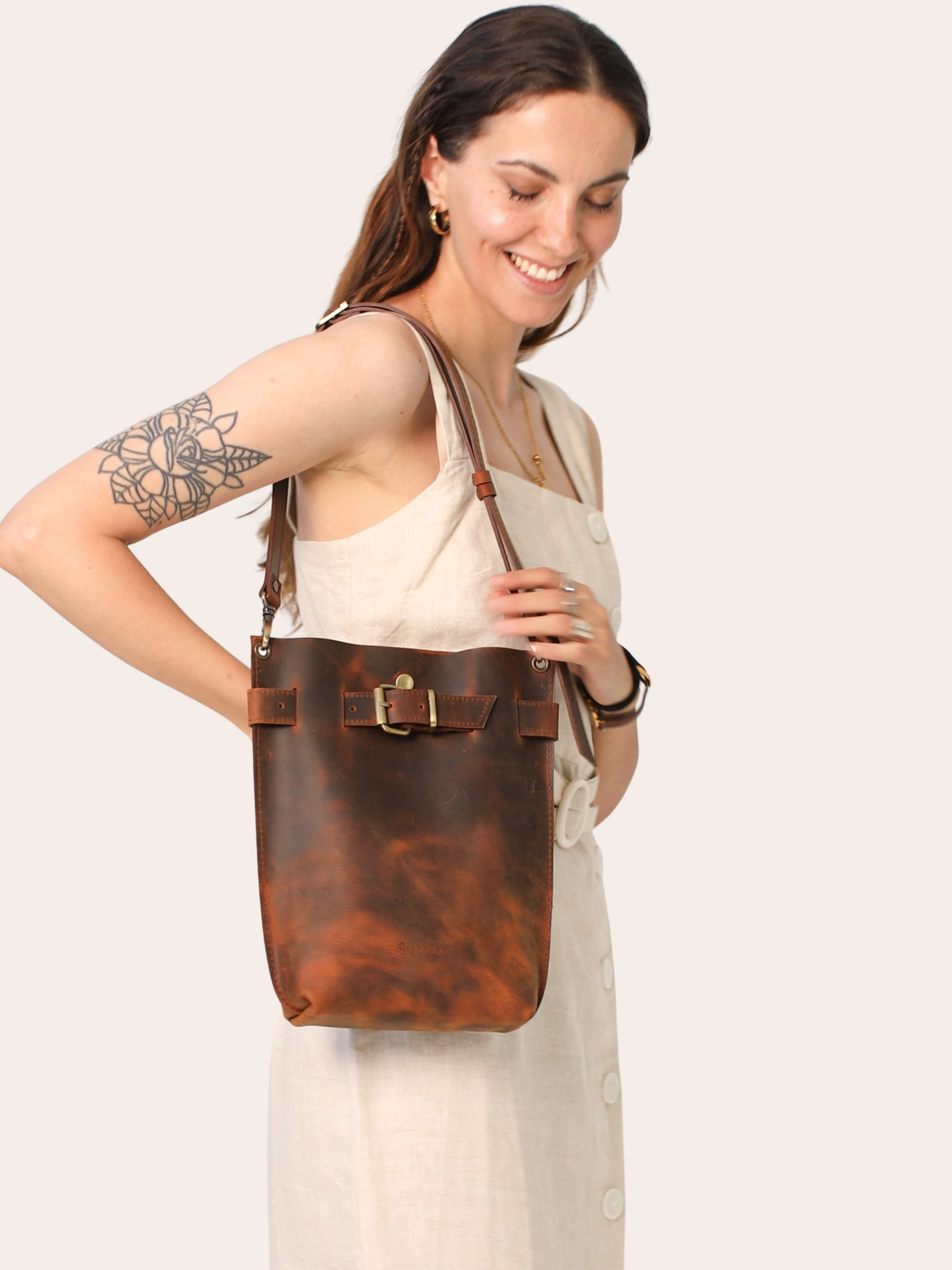Brown Leather Handbag