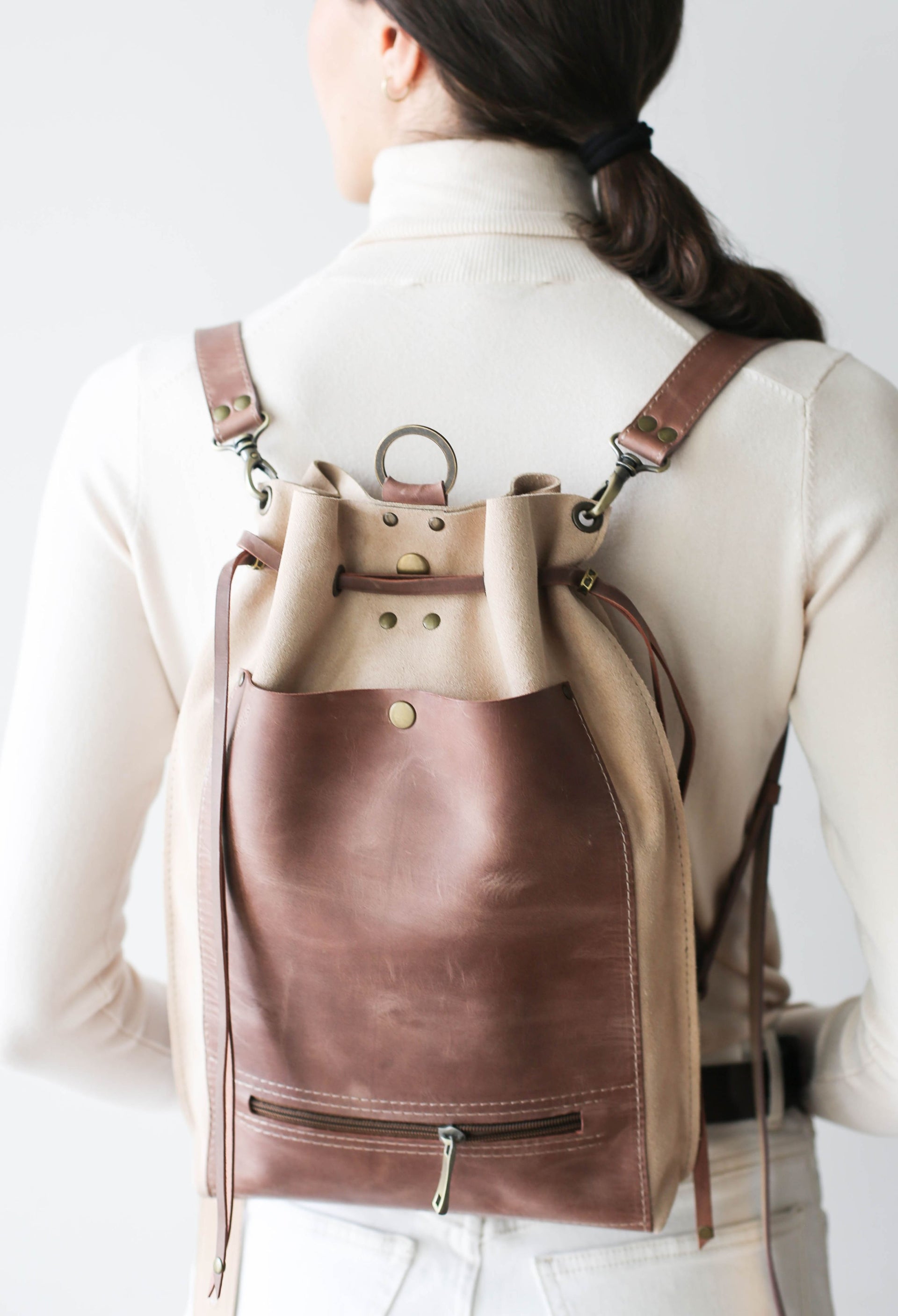 womens leather backpacks