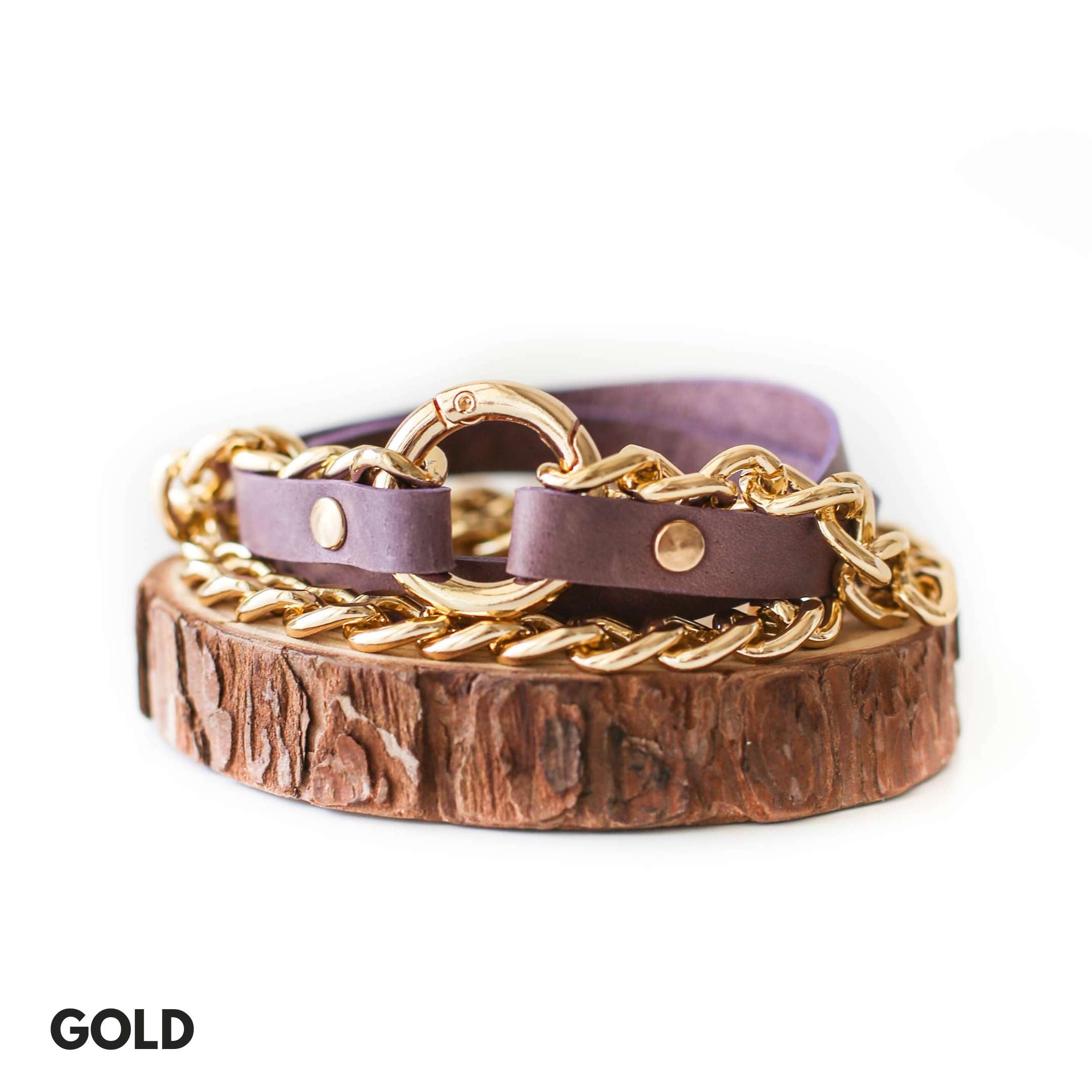 Ring Leather Bracelets with Chain - All Colors