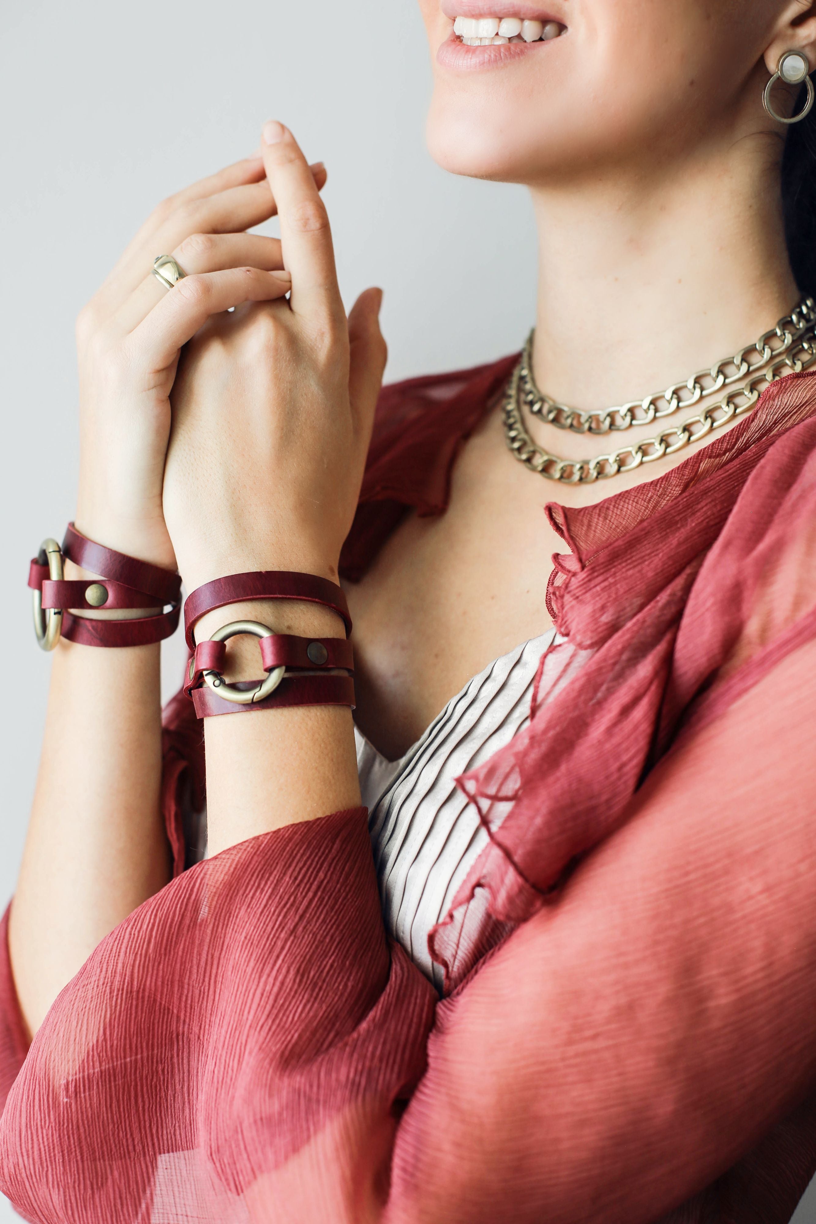 Ring Leather Bracelets