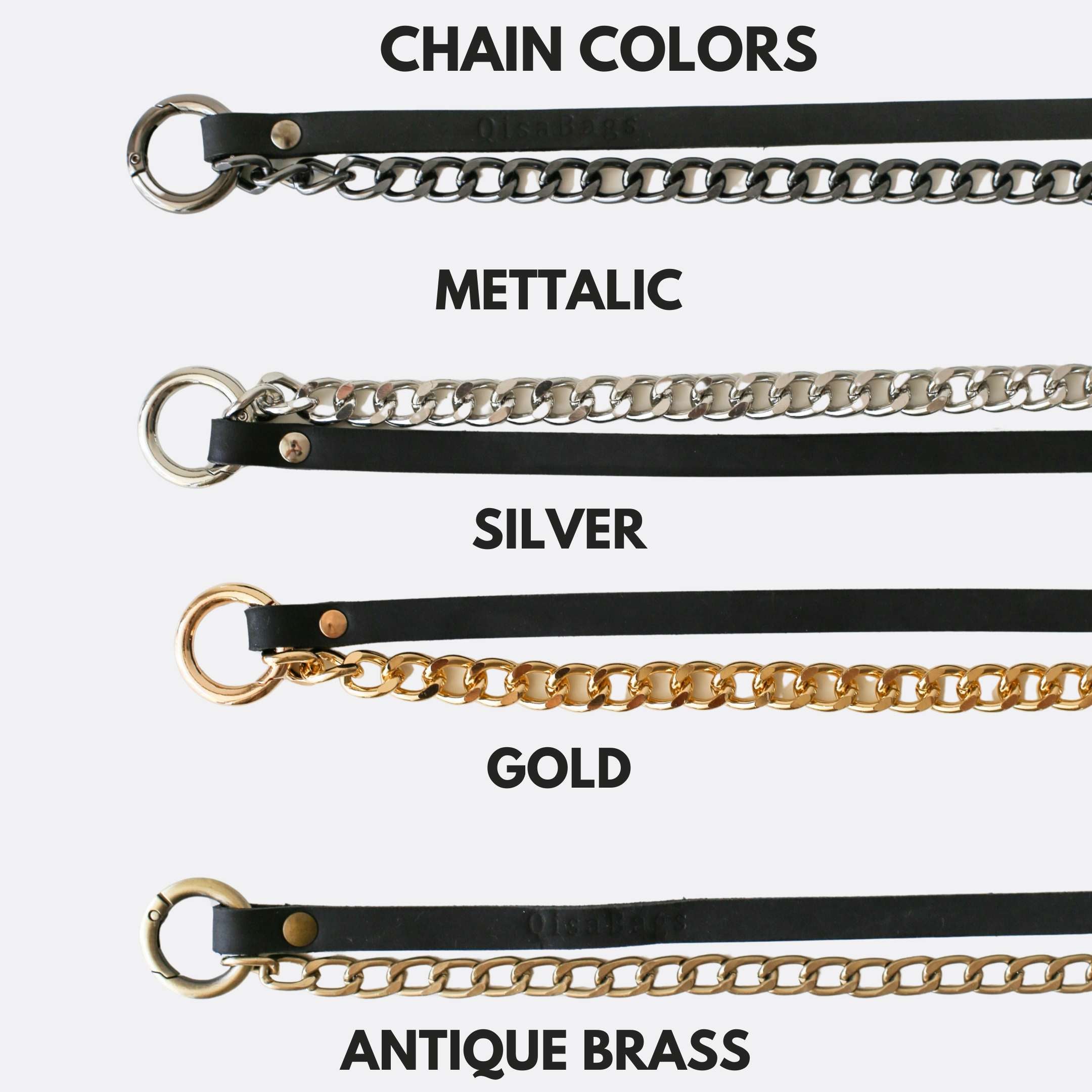 Ring Leather Bracelets with Chain - All Colors