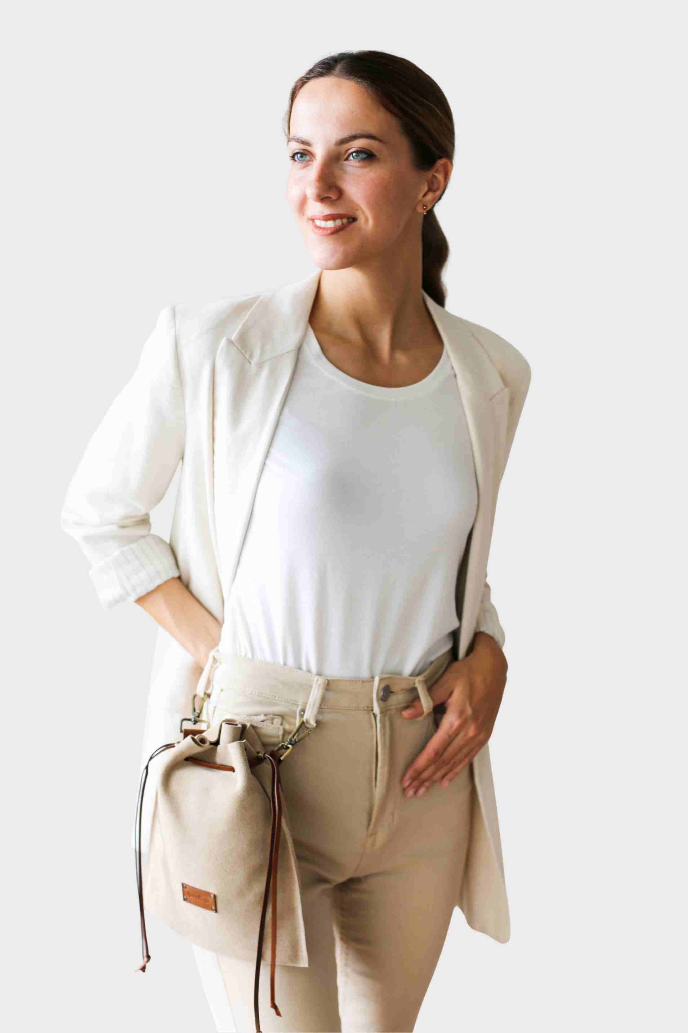 Suede Crossbody Pouch Bag