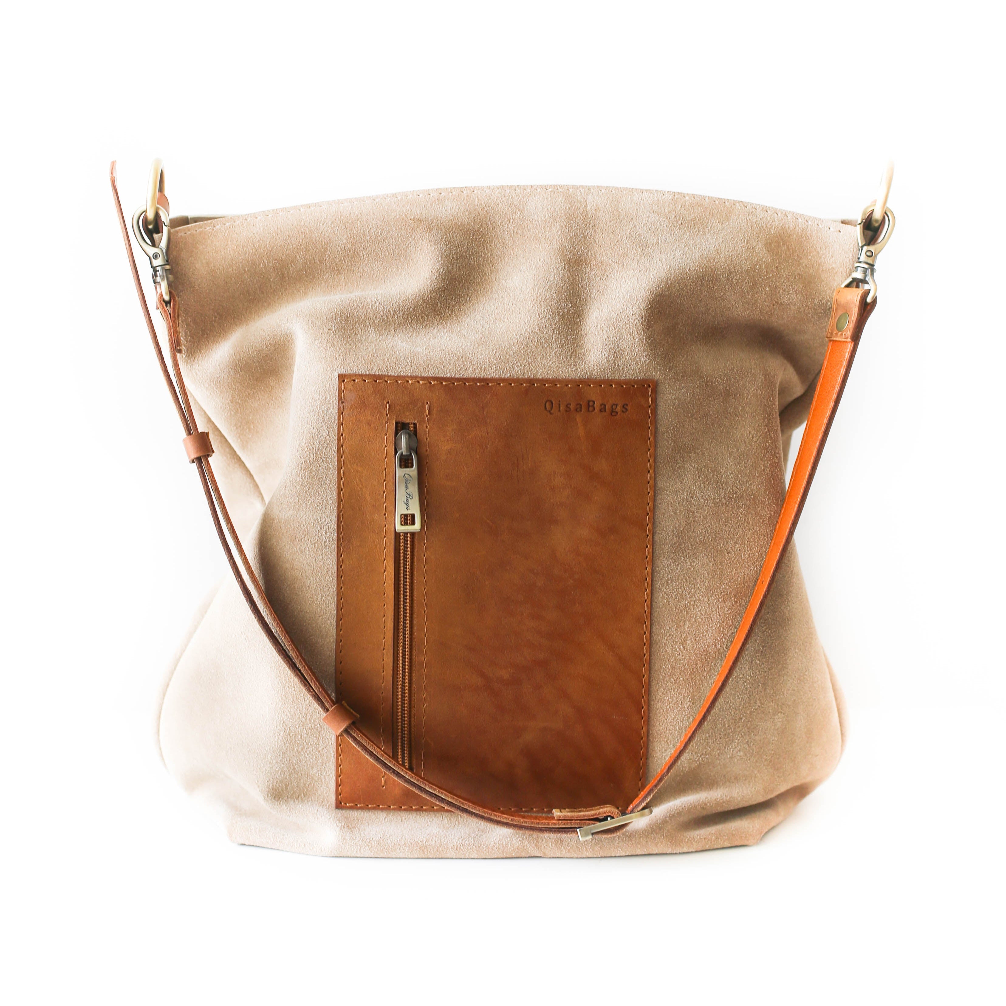 Suede Leather Satchel