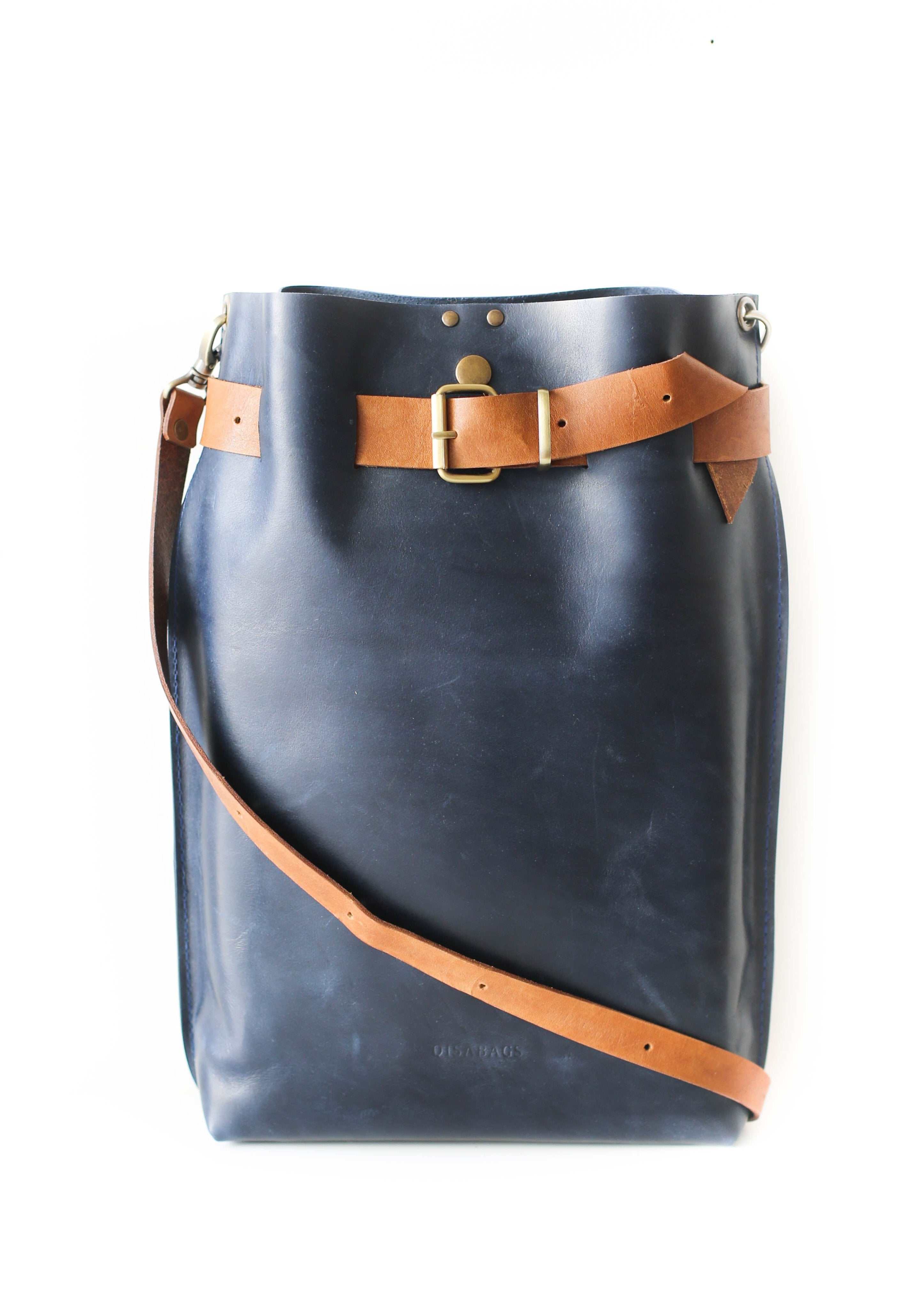 Large Leather Backpack - Dual Colors