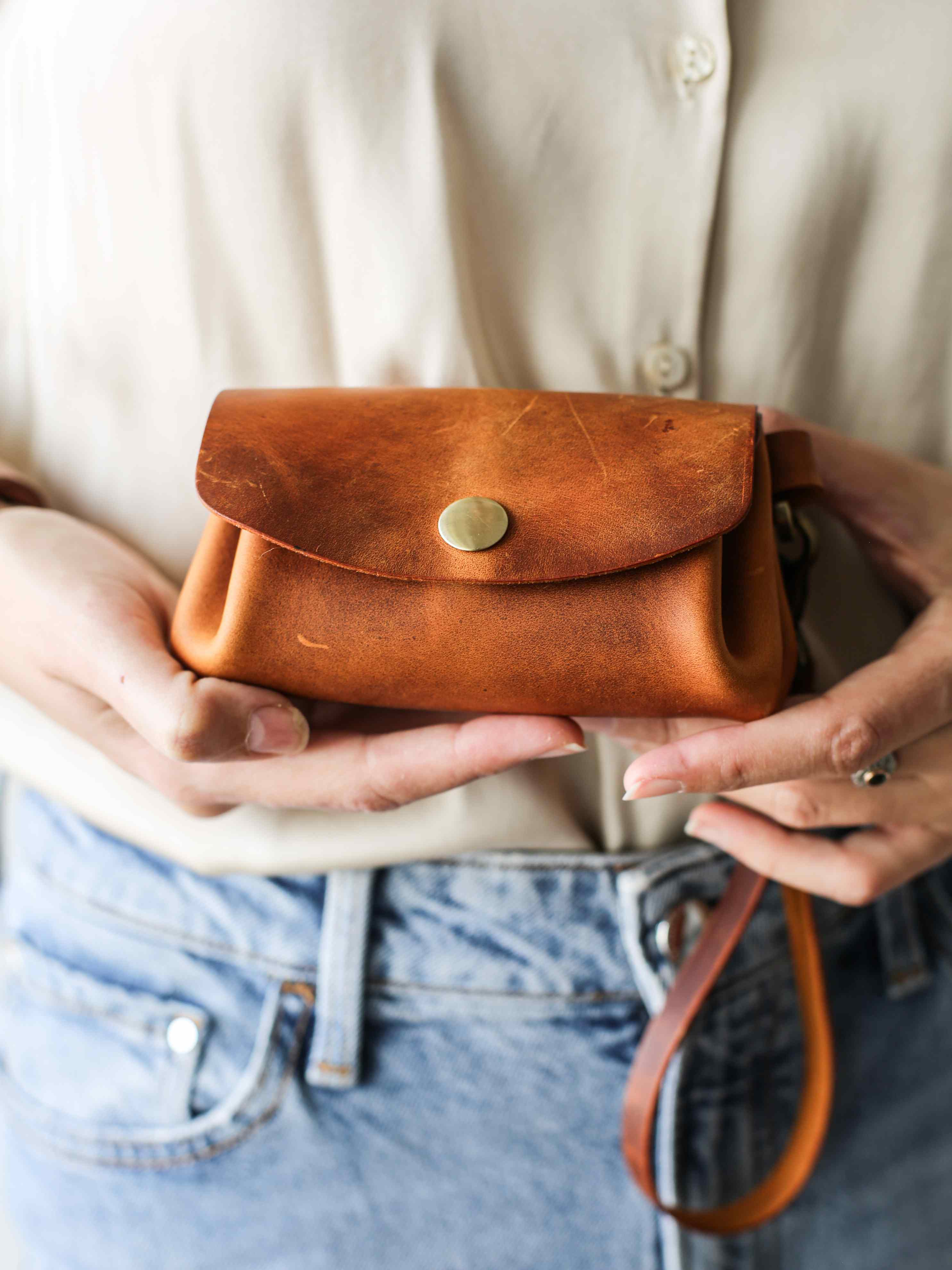 small brown leather wallet