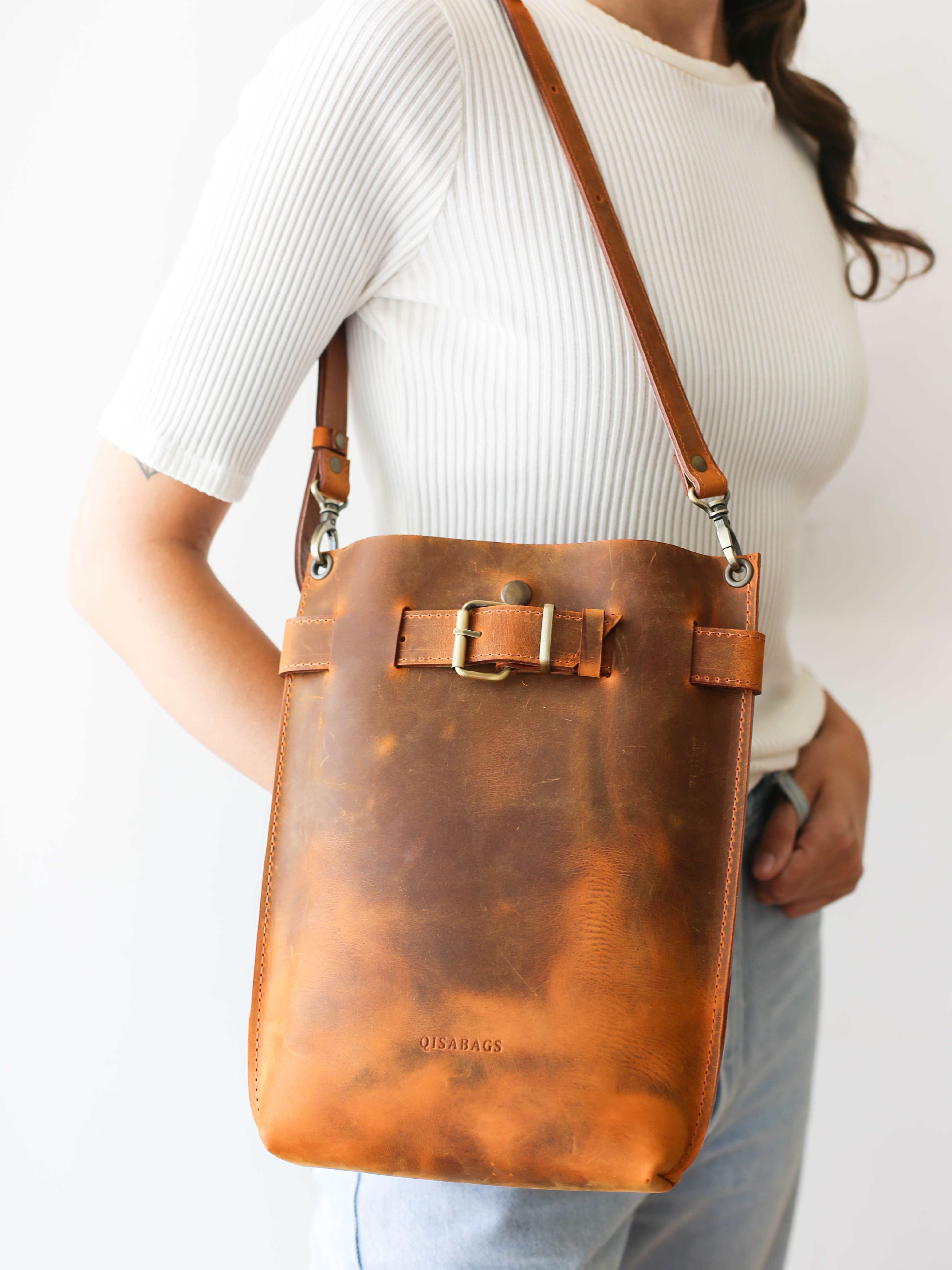 Dark Brown Standard Leather Bag