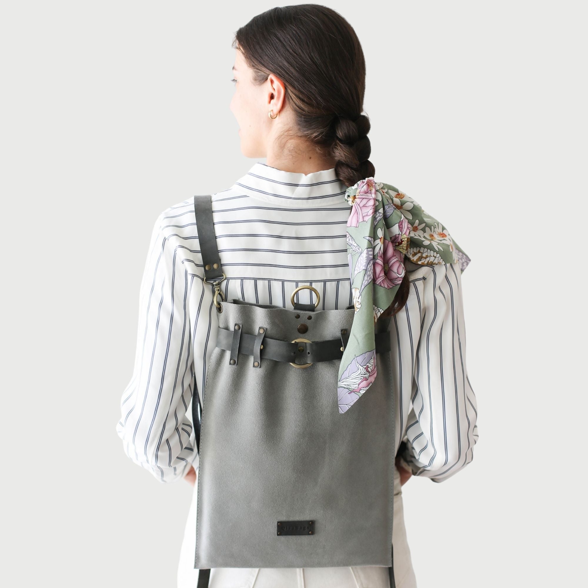 Suede Leather Backpack Purse - "Ring Belt" Edition
