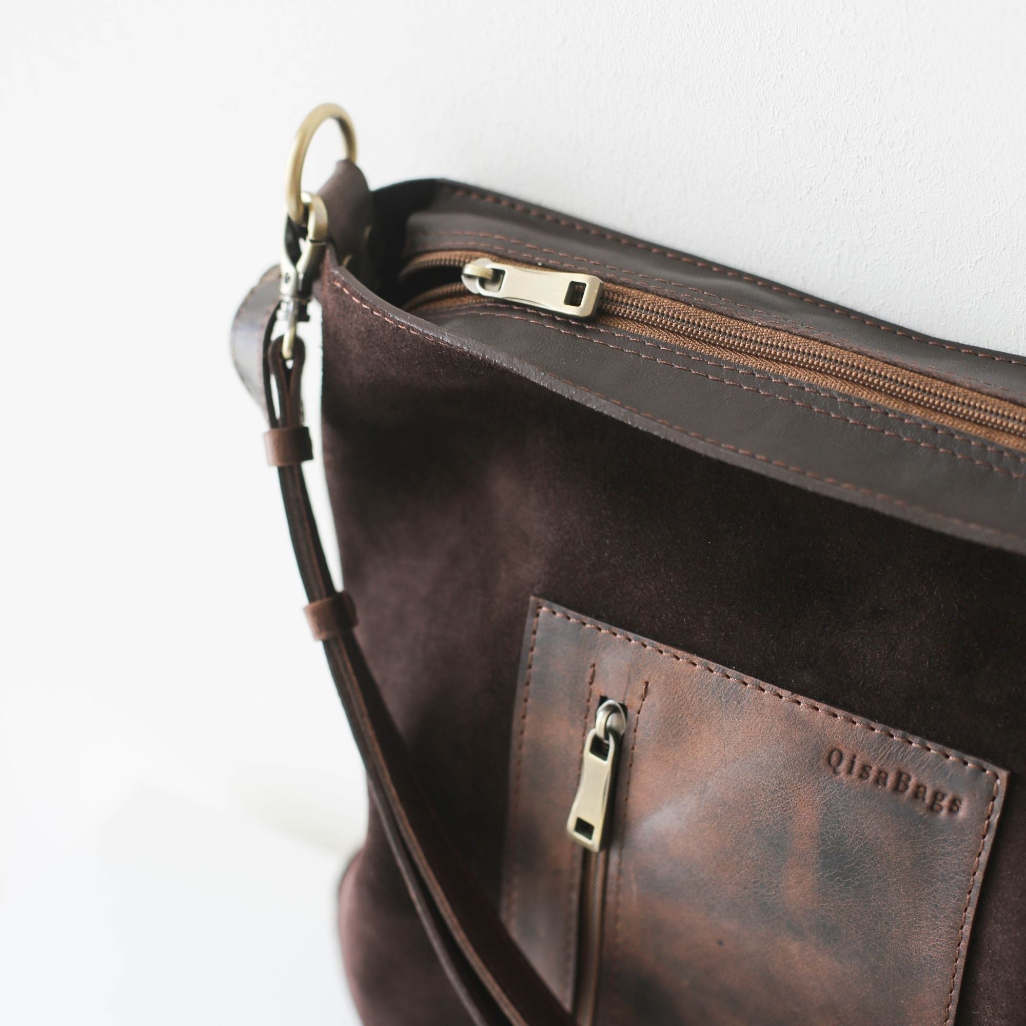 Suede Leather Tote Bag