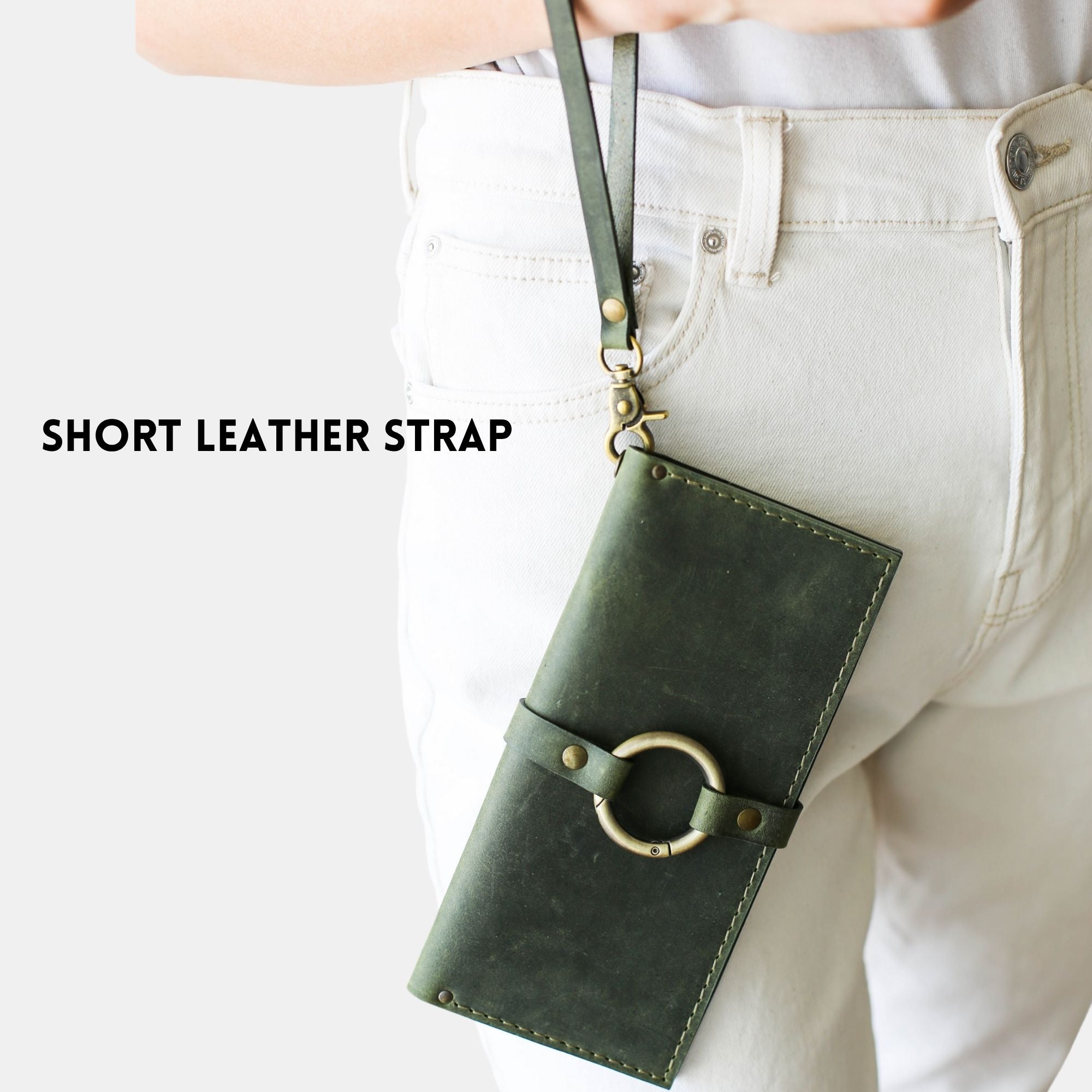 Long Leather Wallets - Phone Wallets with zipper