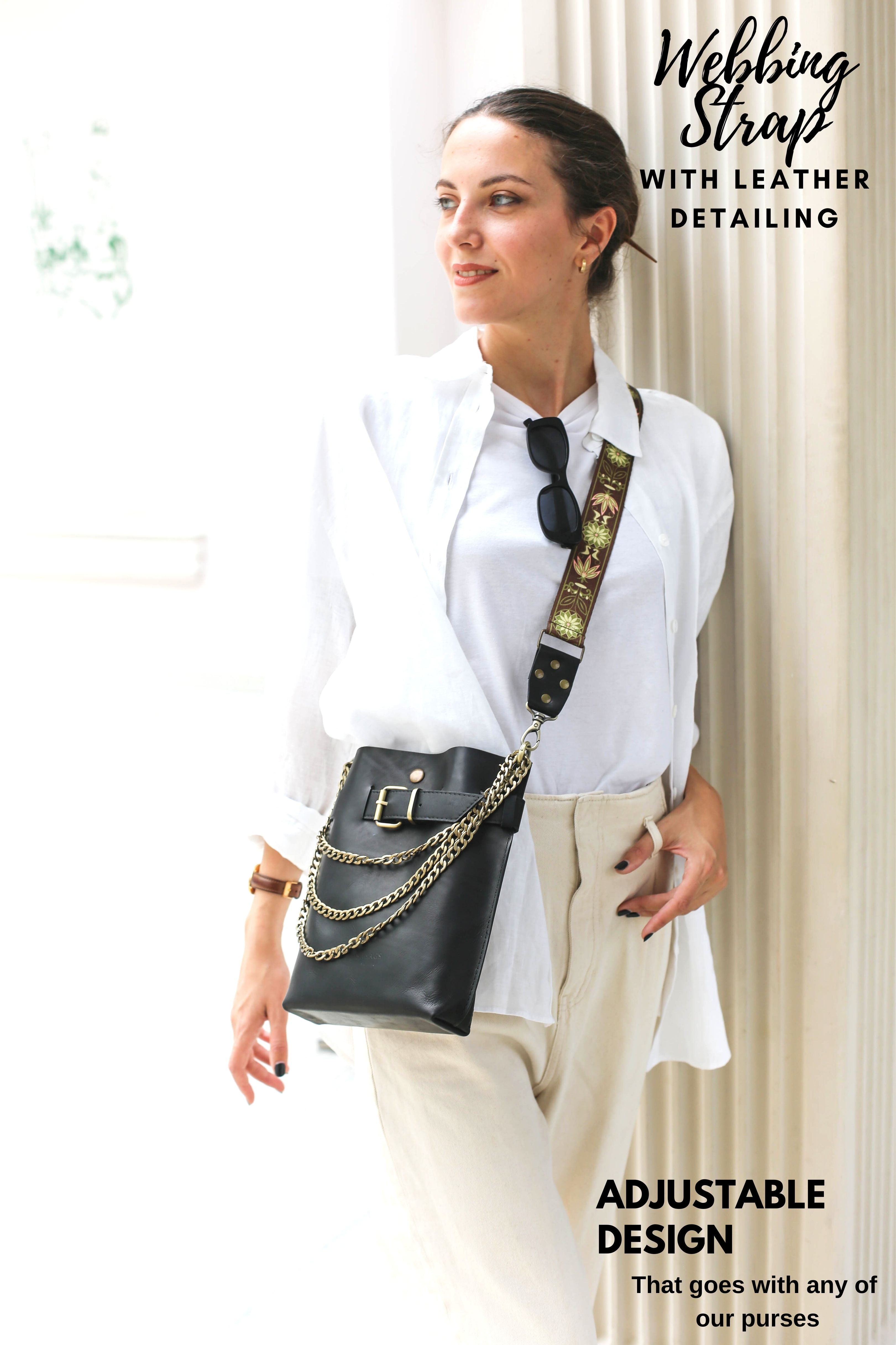 Black Leather Purse for women