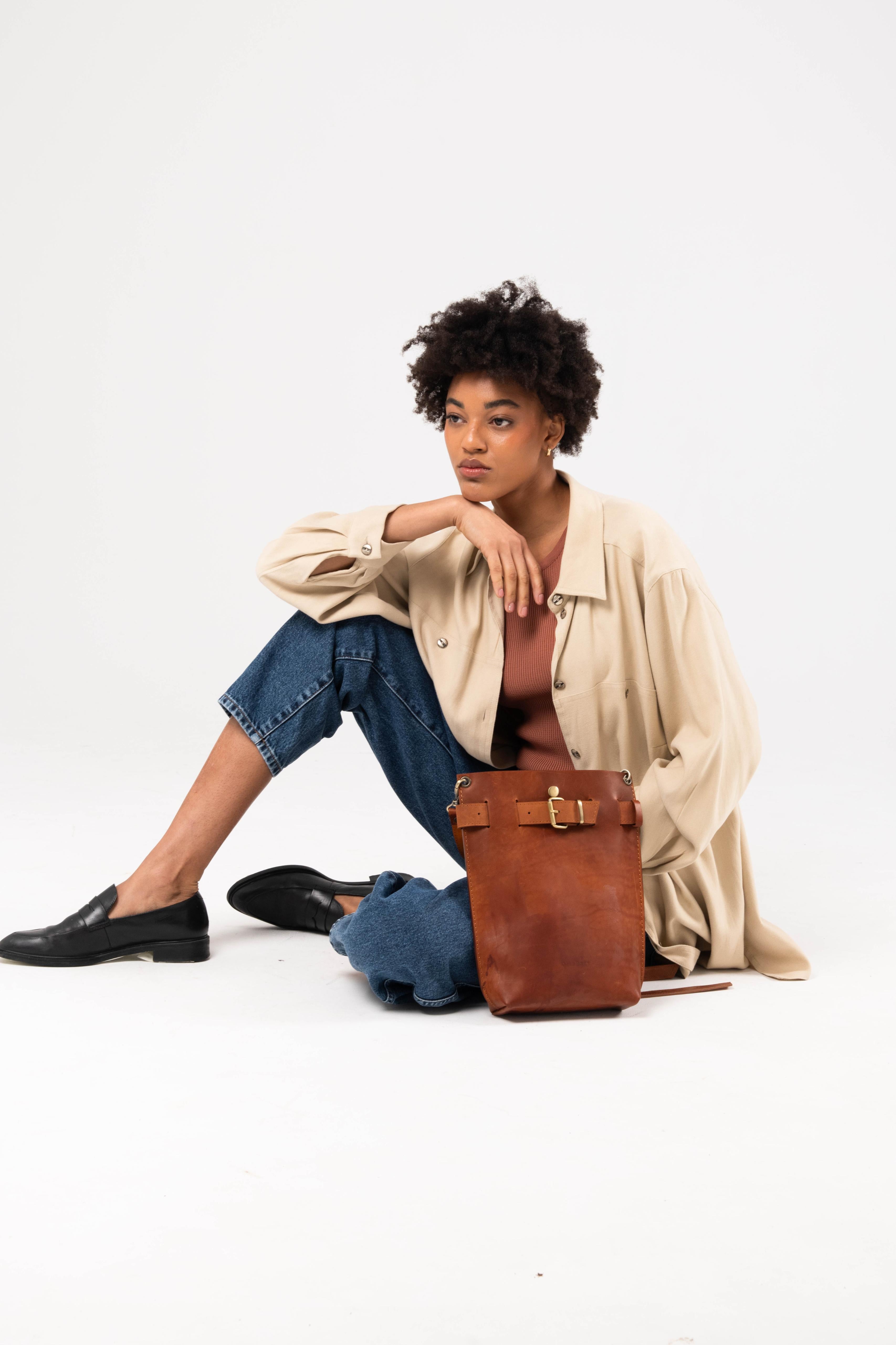 Brown Leather backpack
