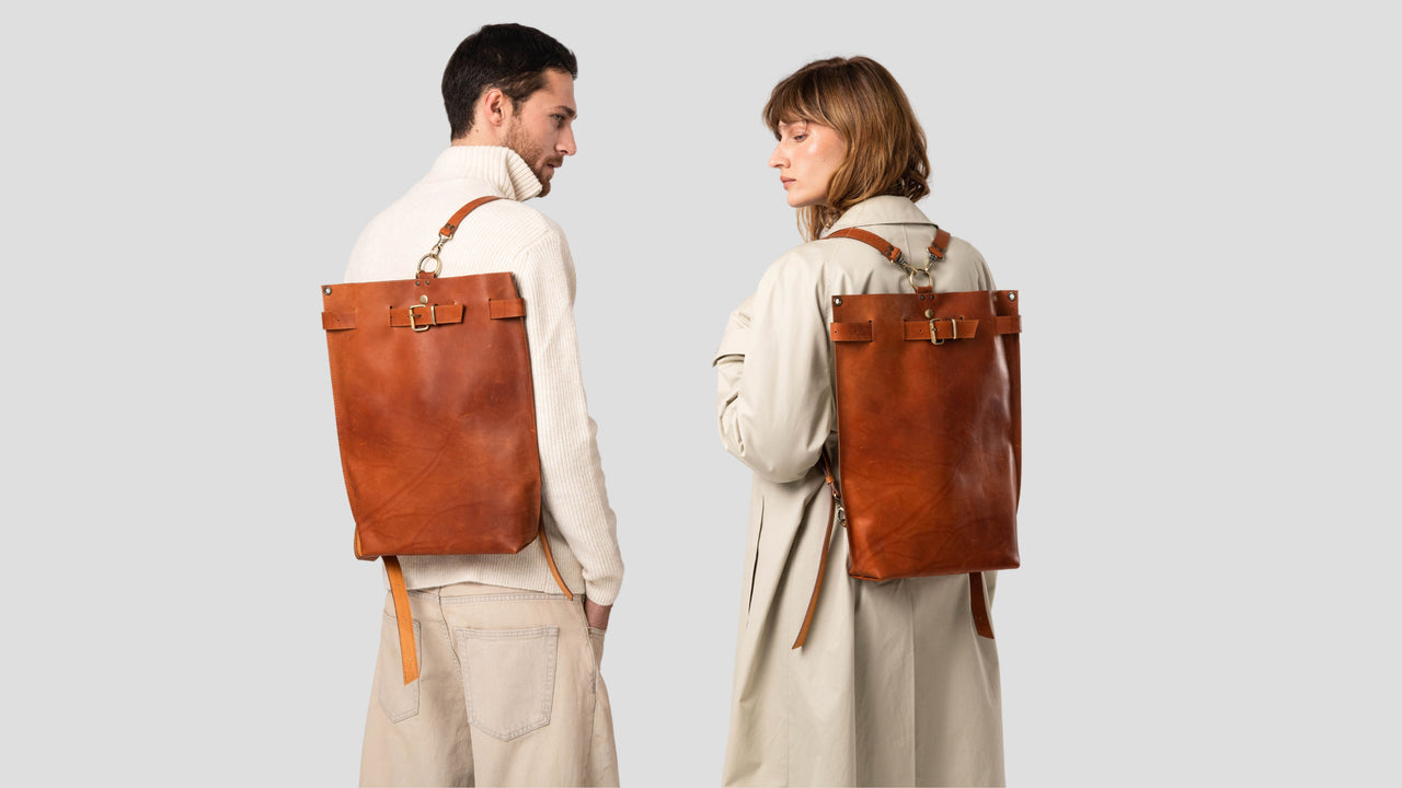 Leather bags, Leather backpacks