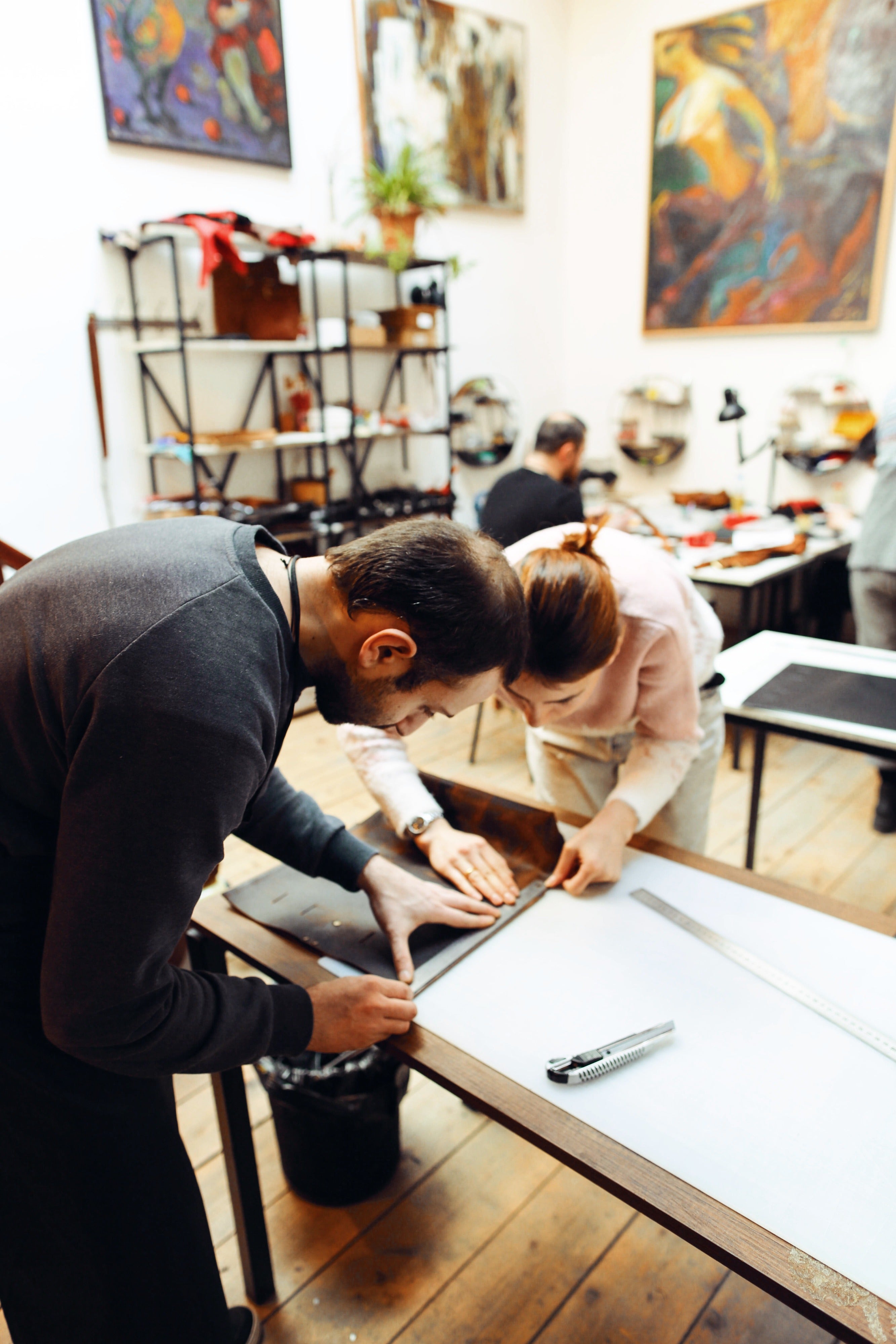 Qisabags leather studio in Georgia, leather goods shop in Tbilisi