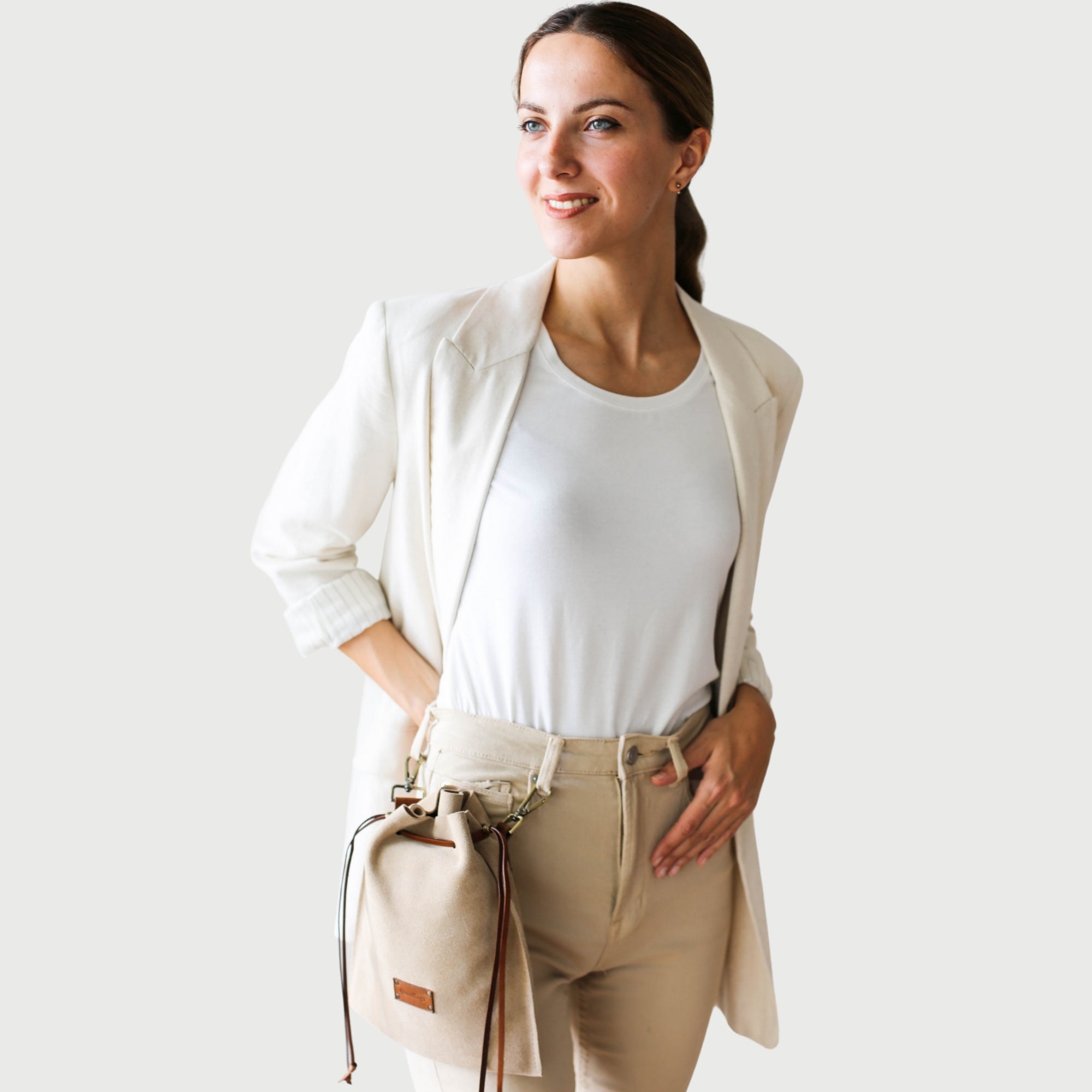 Suede Crossbody Pouch Bag
