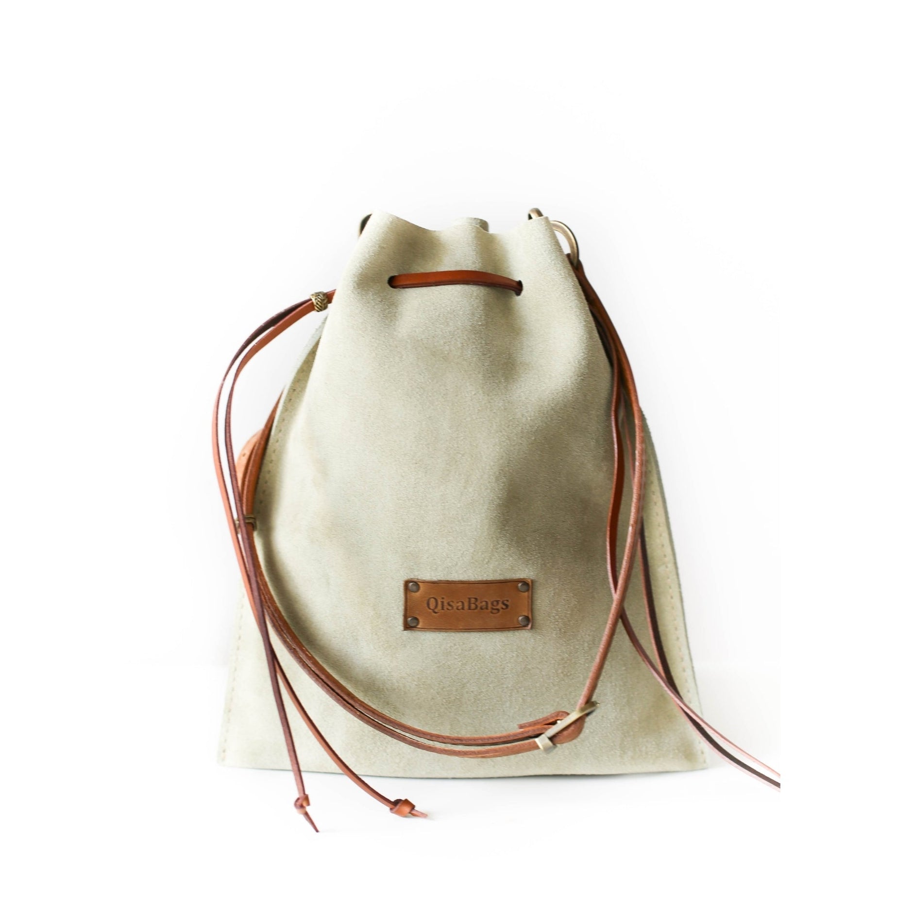 Suede Crossbody Pouch Bag