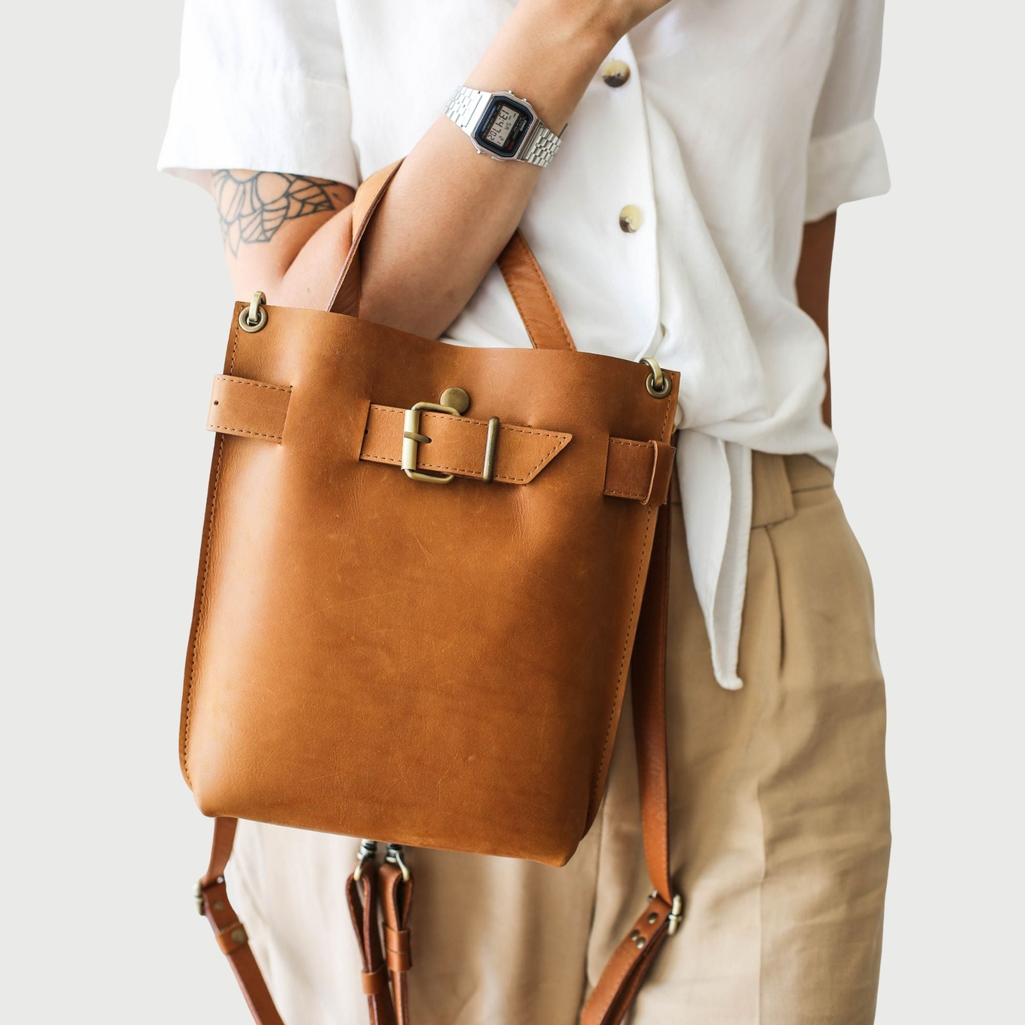 Mini Leather Backpack