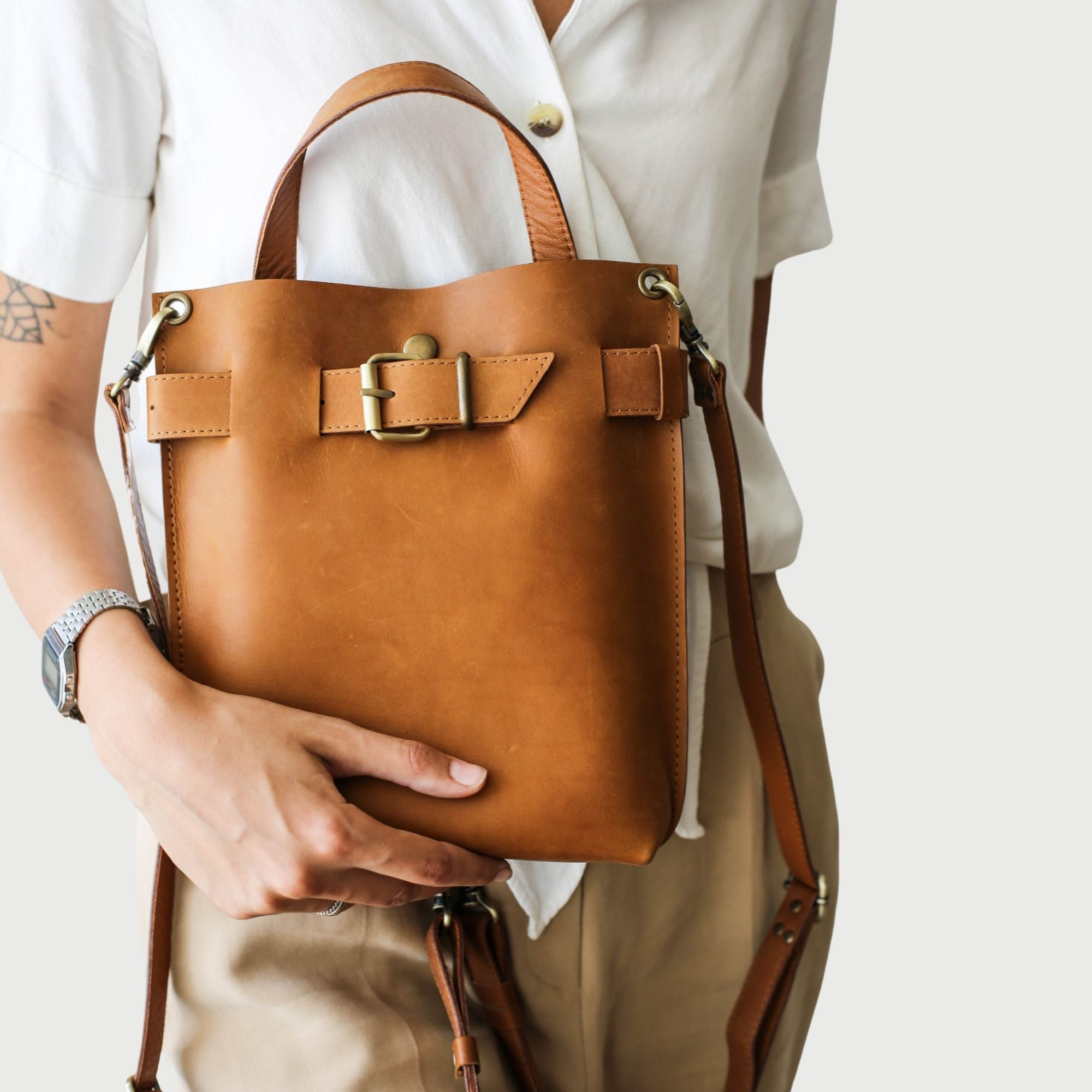 Mini Leather Backpack