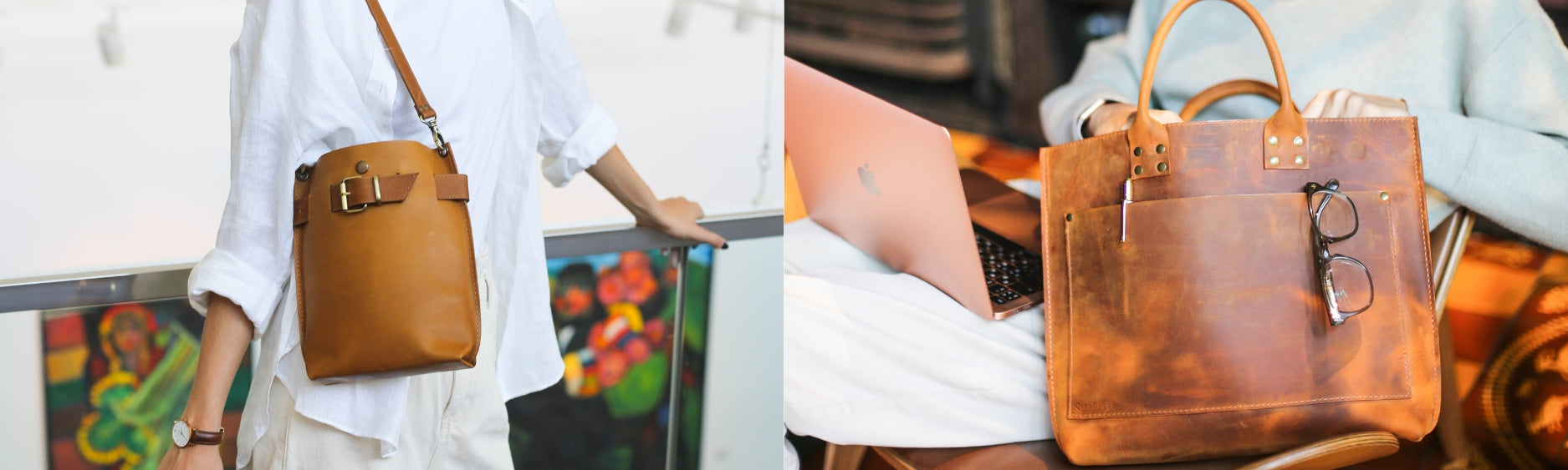 handmade leather bags, backpacks, wallets