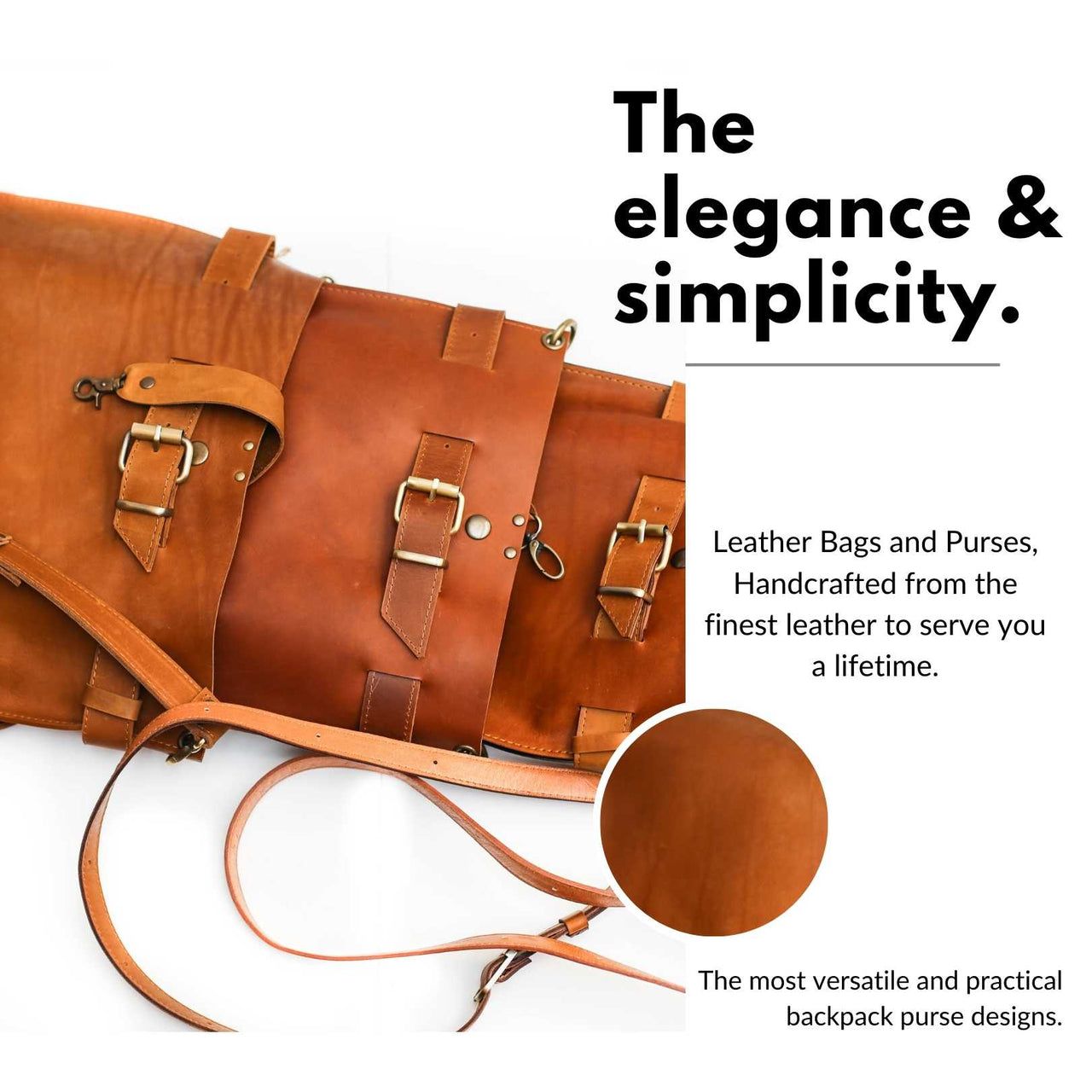 Leather Backpack Purses