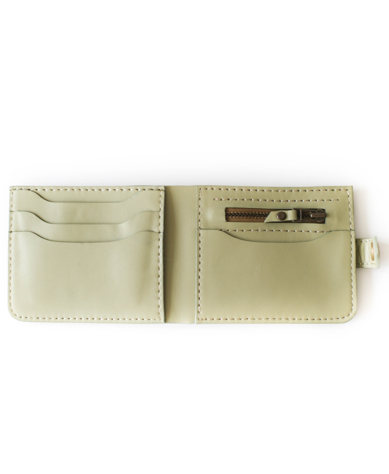 Leather Bifold Wallet - Olive Green