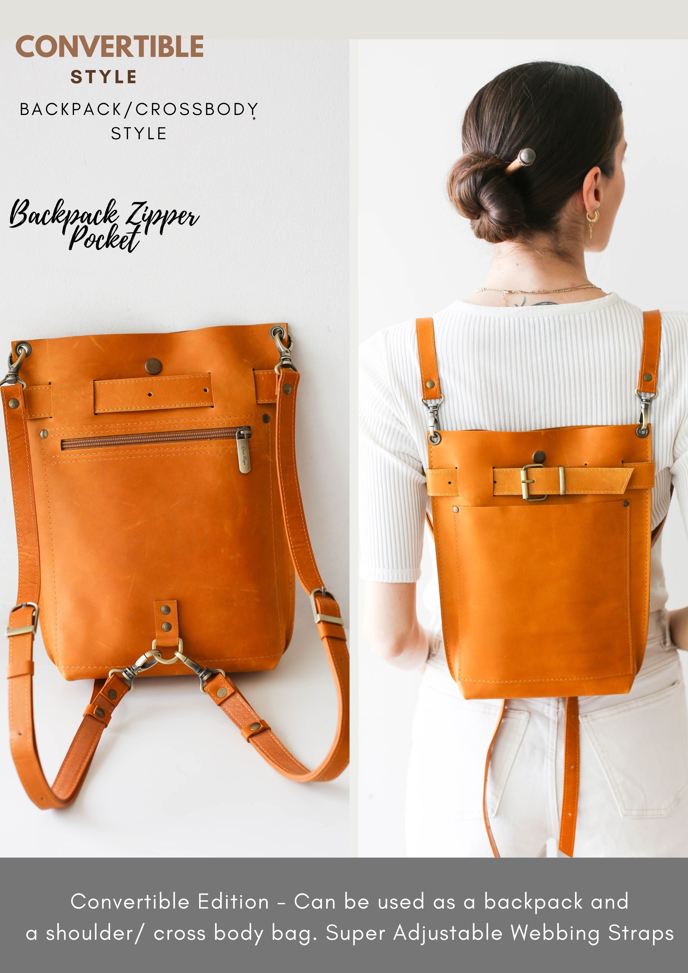 leather convertible backpack purse