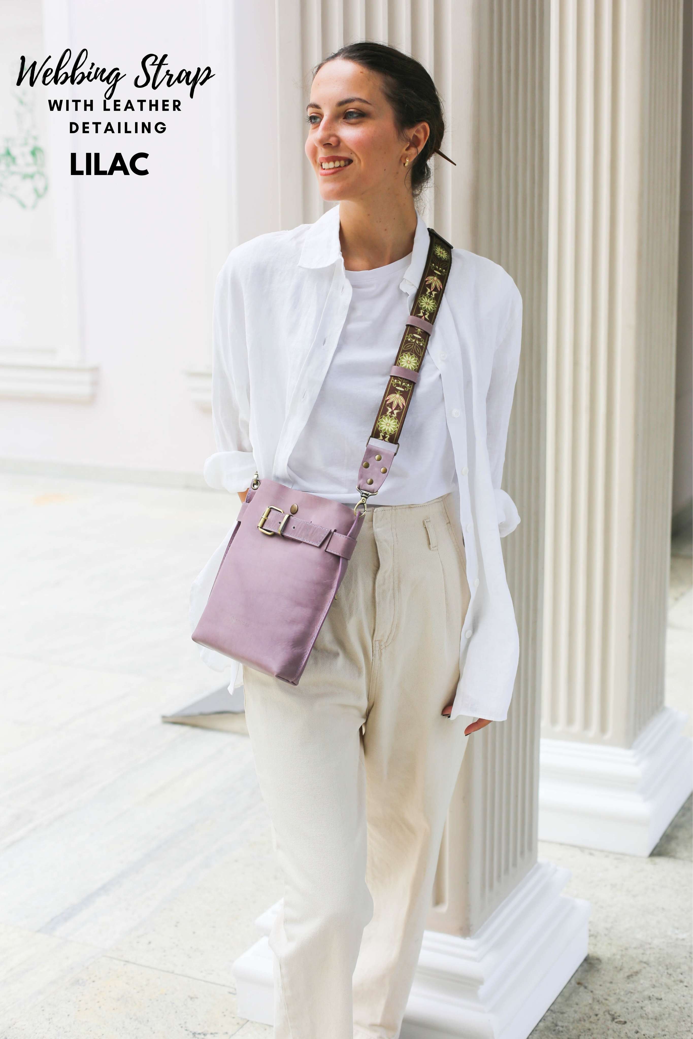 purple leather crossbody bag