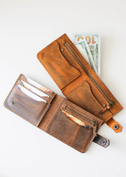 leather wallet women's