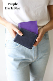 Purple Leather wallet for men and women