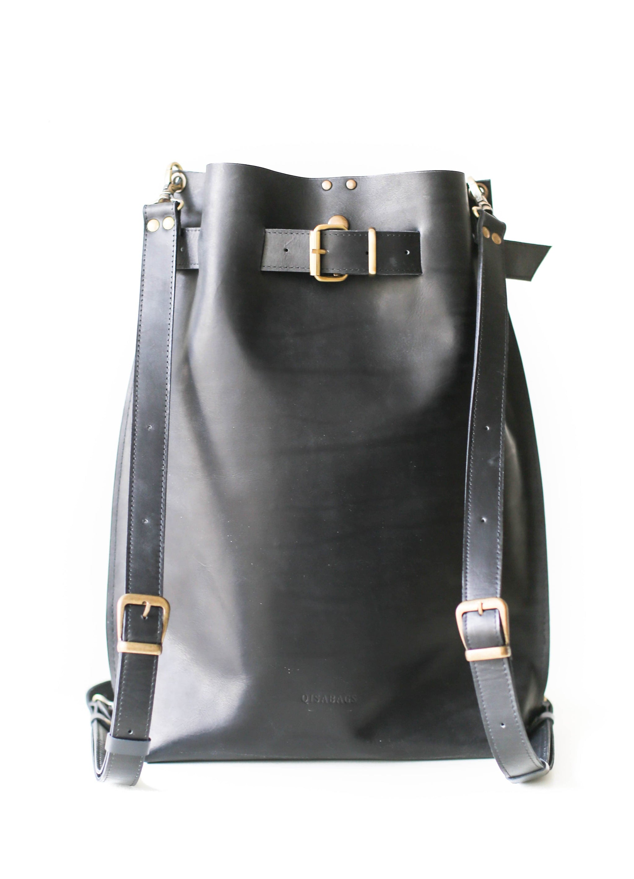 black leather backpack messenger bag Small Portrait The Leather Satchel Co. (INT'L) Made in the USA using full Leather Backpack College Laptop Travel