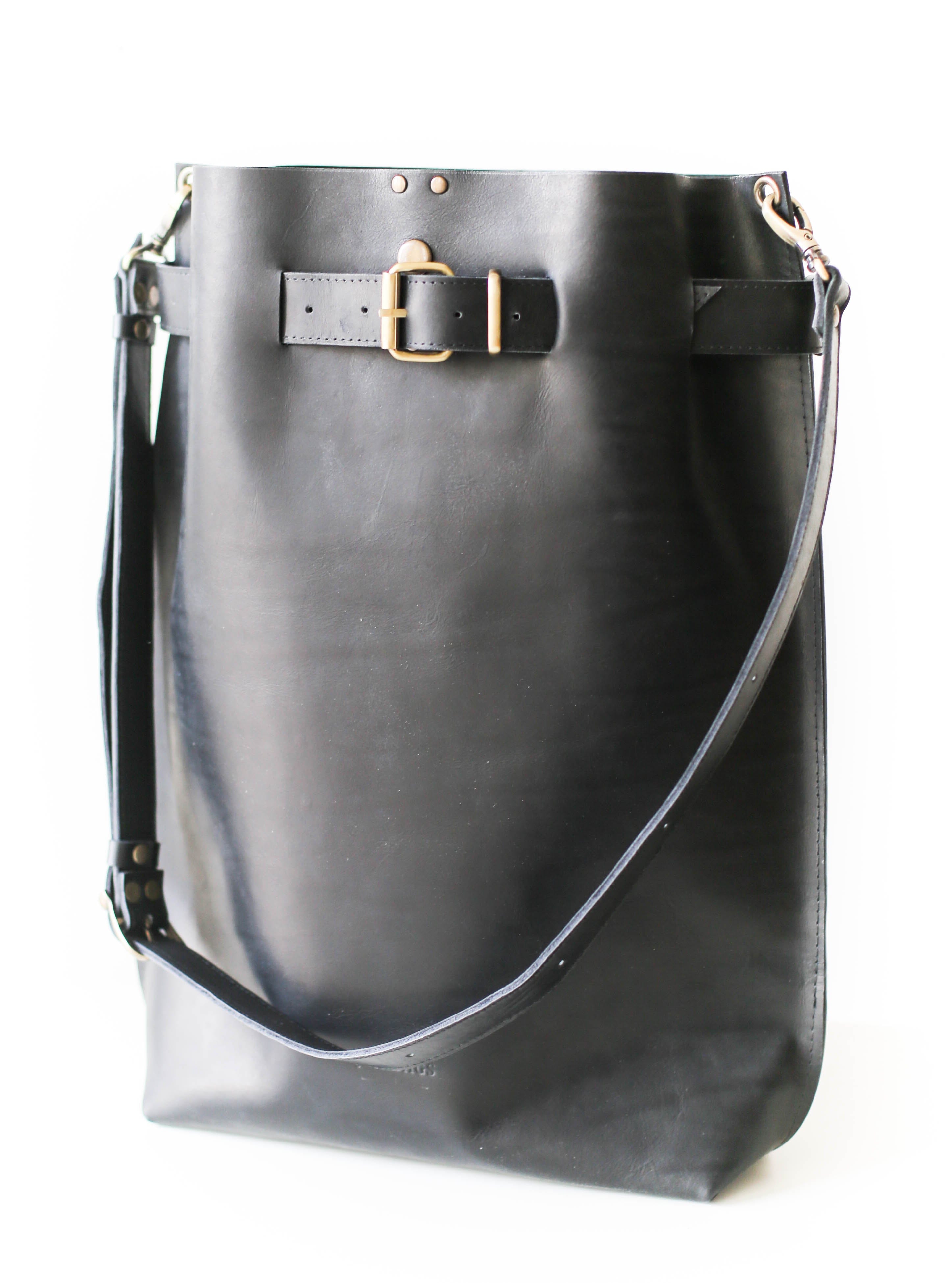 Black Large Leather Purse