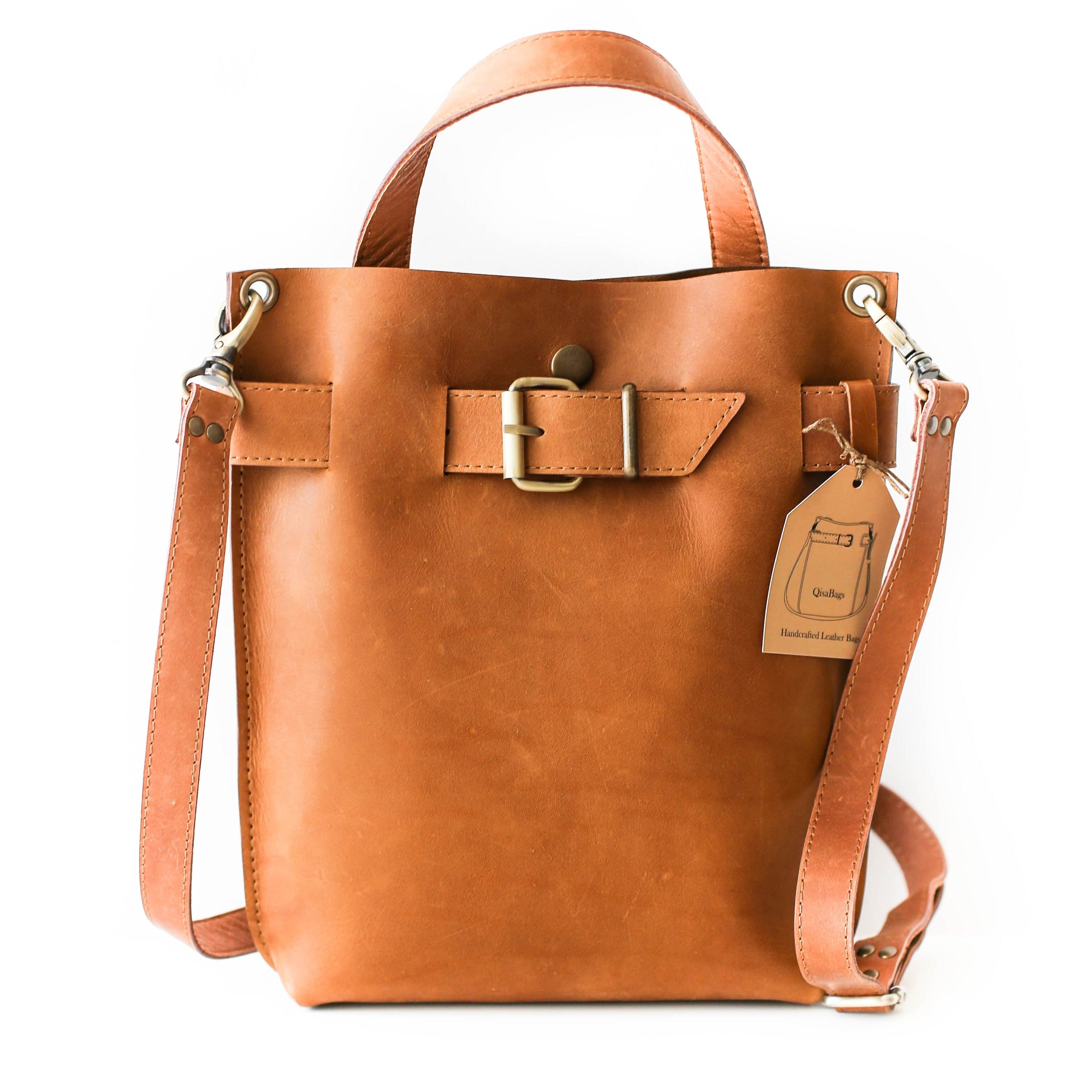 leather backpack brown