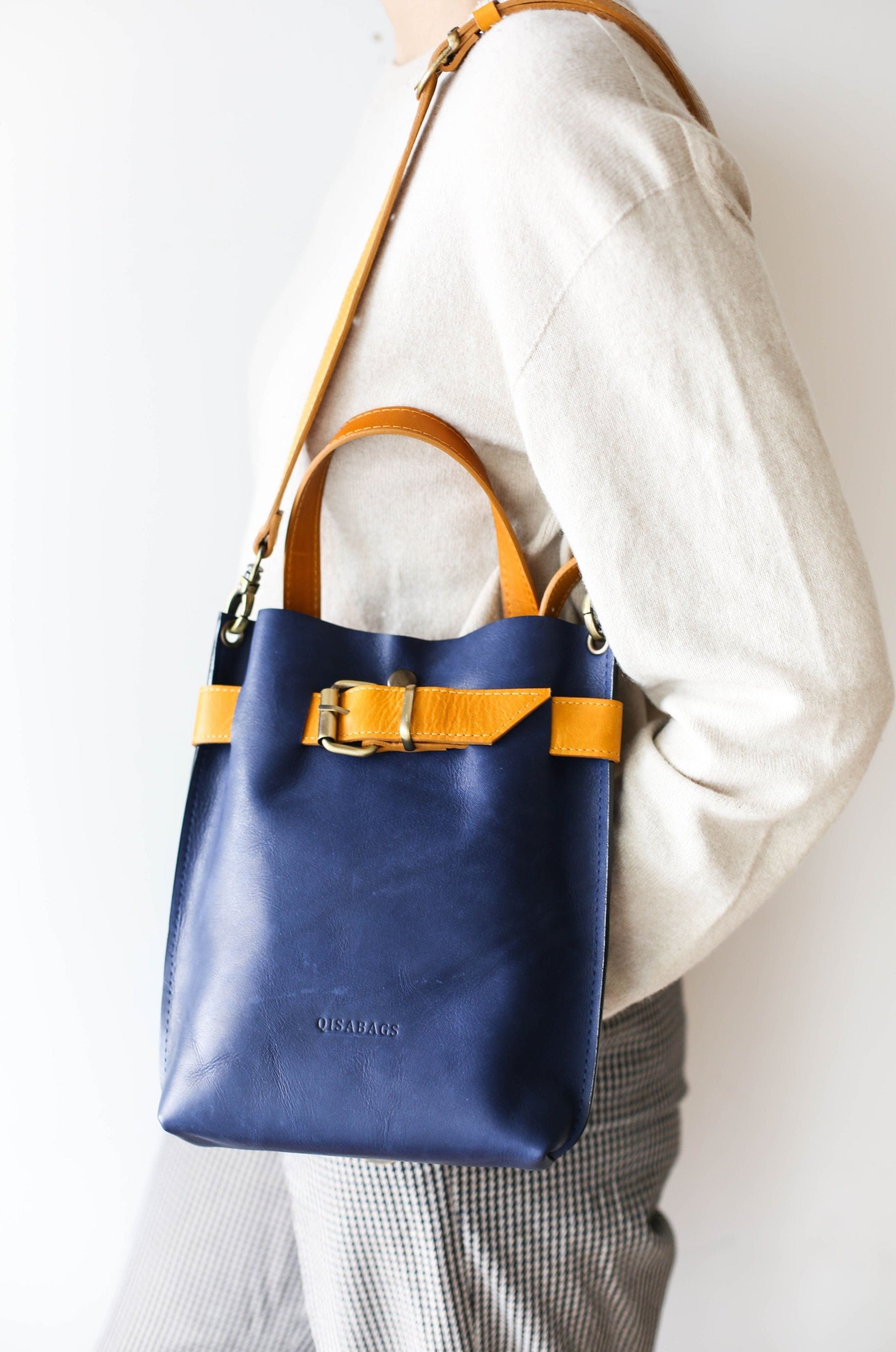 designer leather handbag