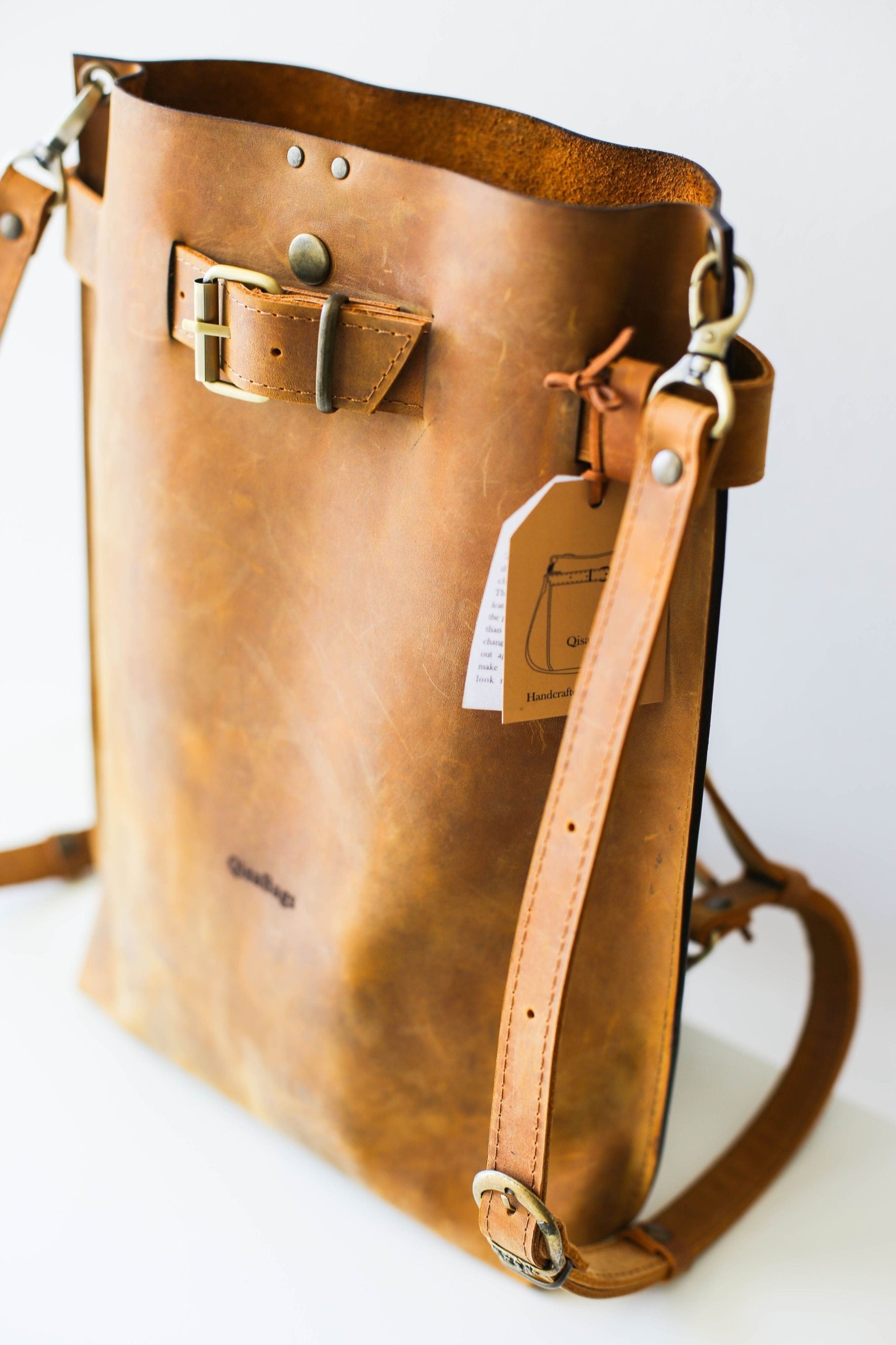 Minimal Leather Backpack for Women