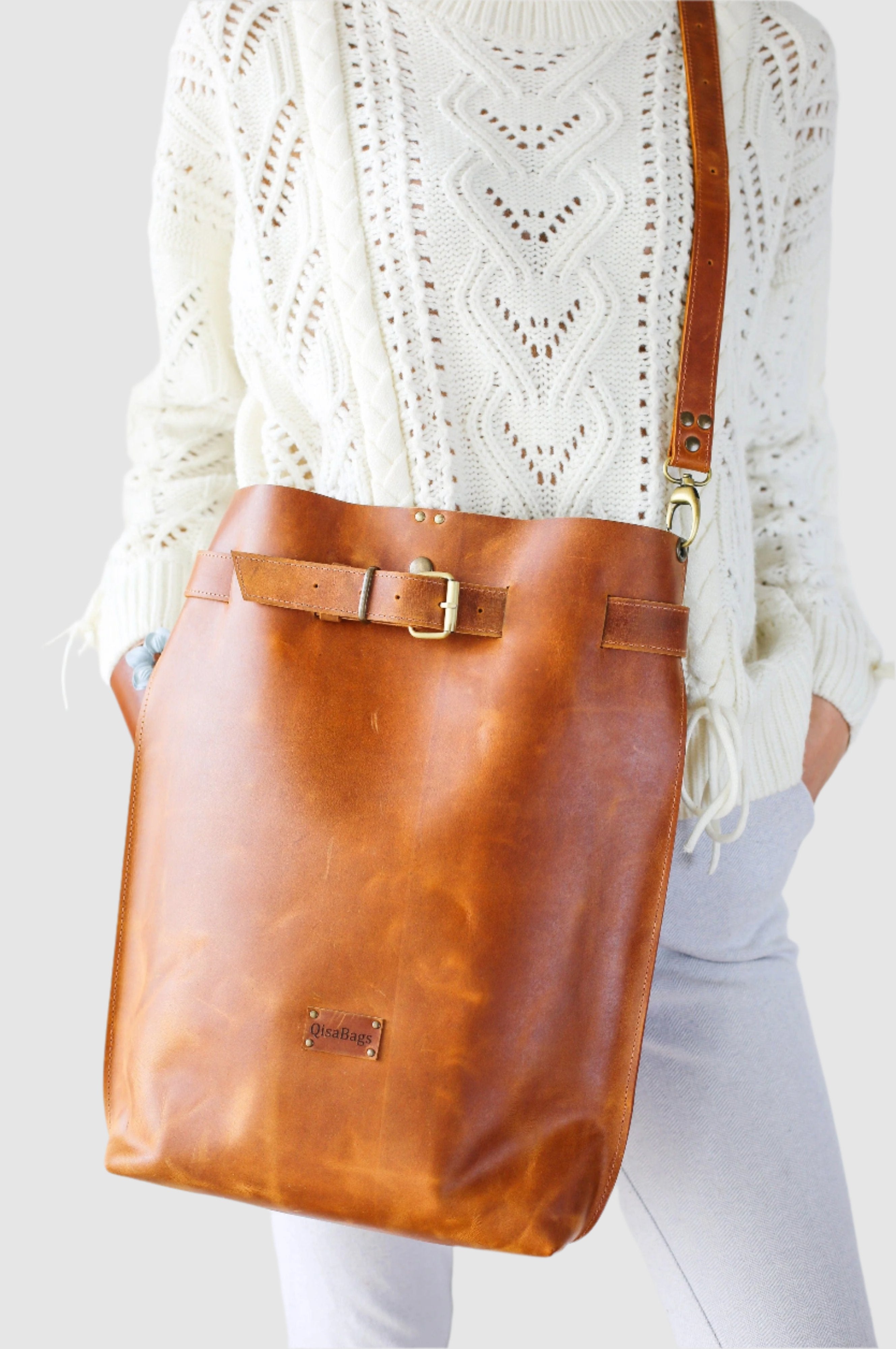 Large Leather Crossbody Bag