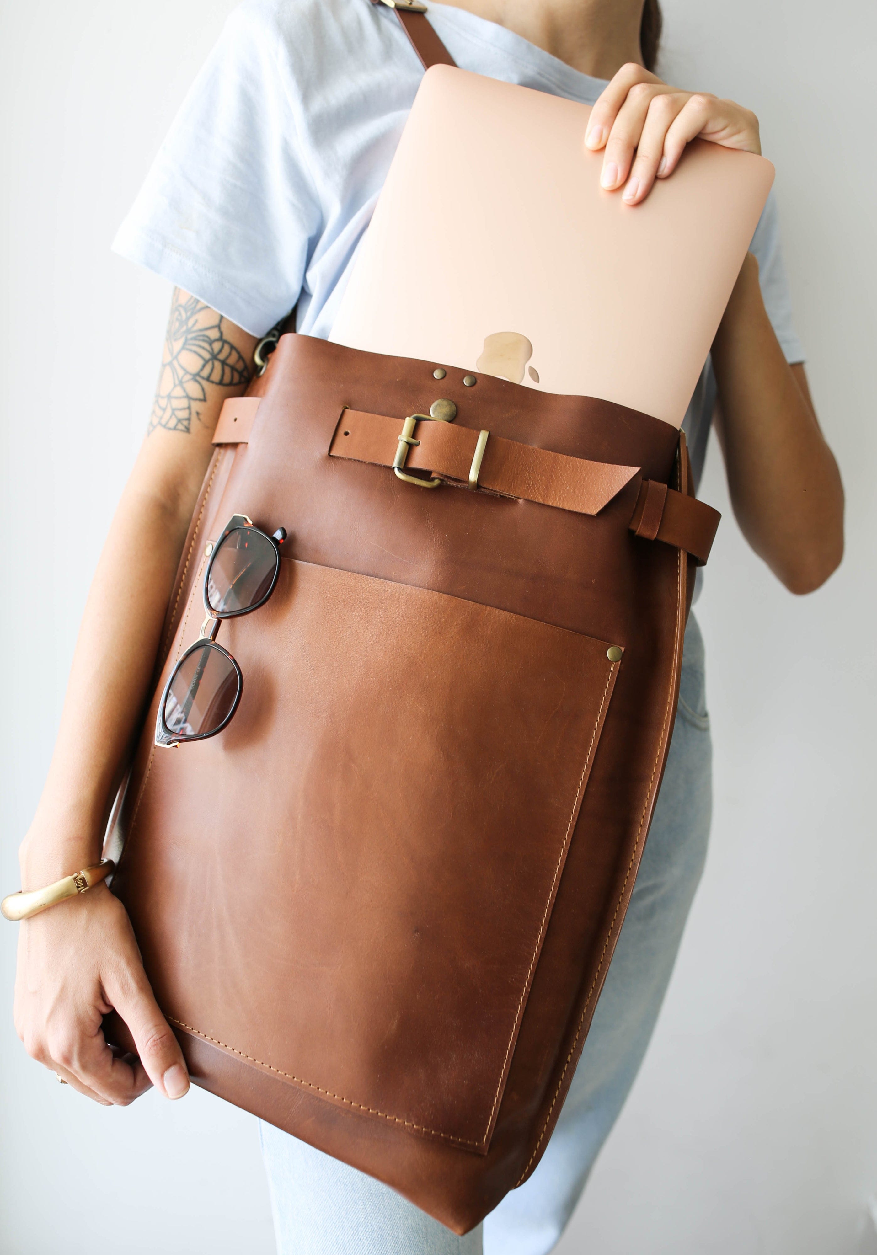 leather laptop bag for women