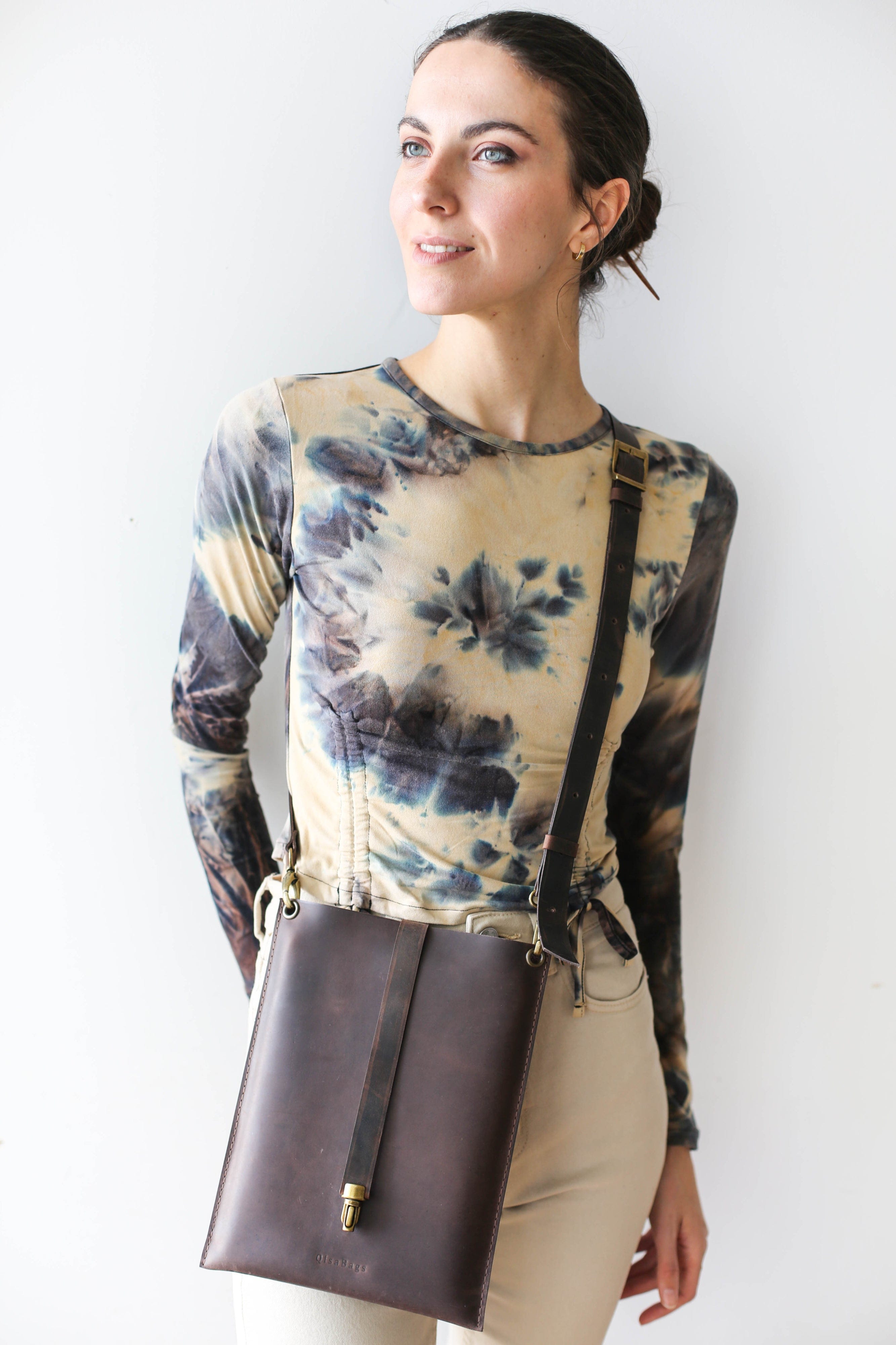 Small Leather Messenger Bag,