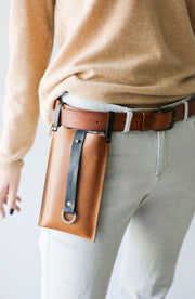 Handmade leather belt bag