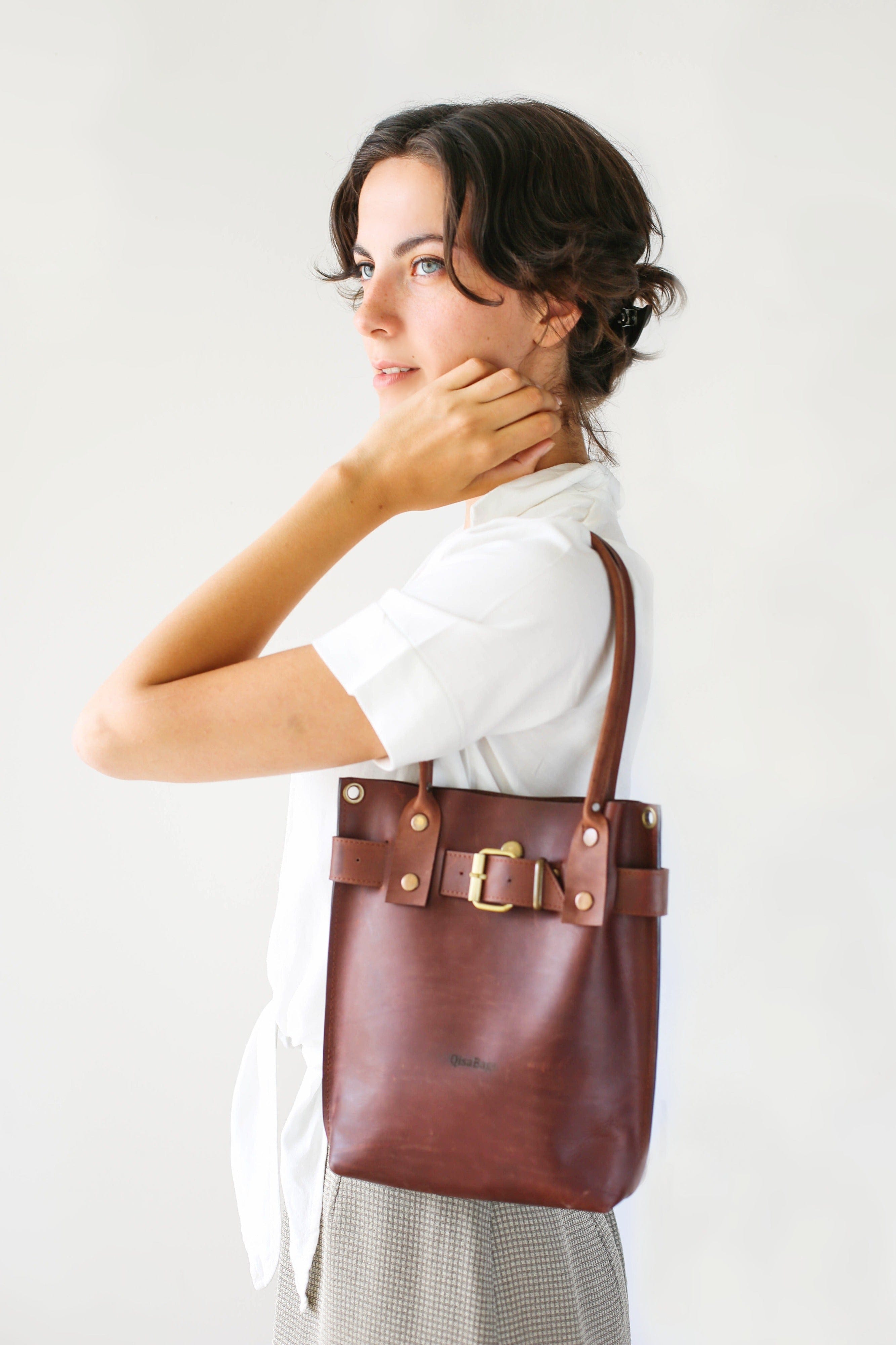 Brown Leather Shoulder Bag