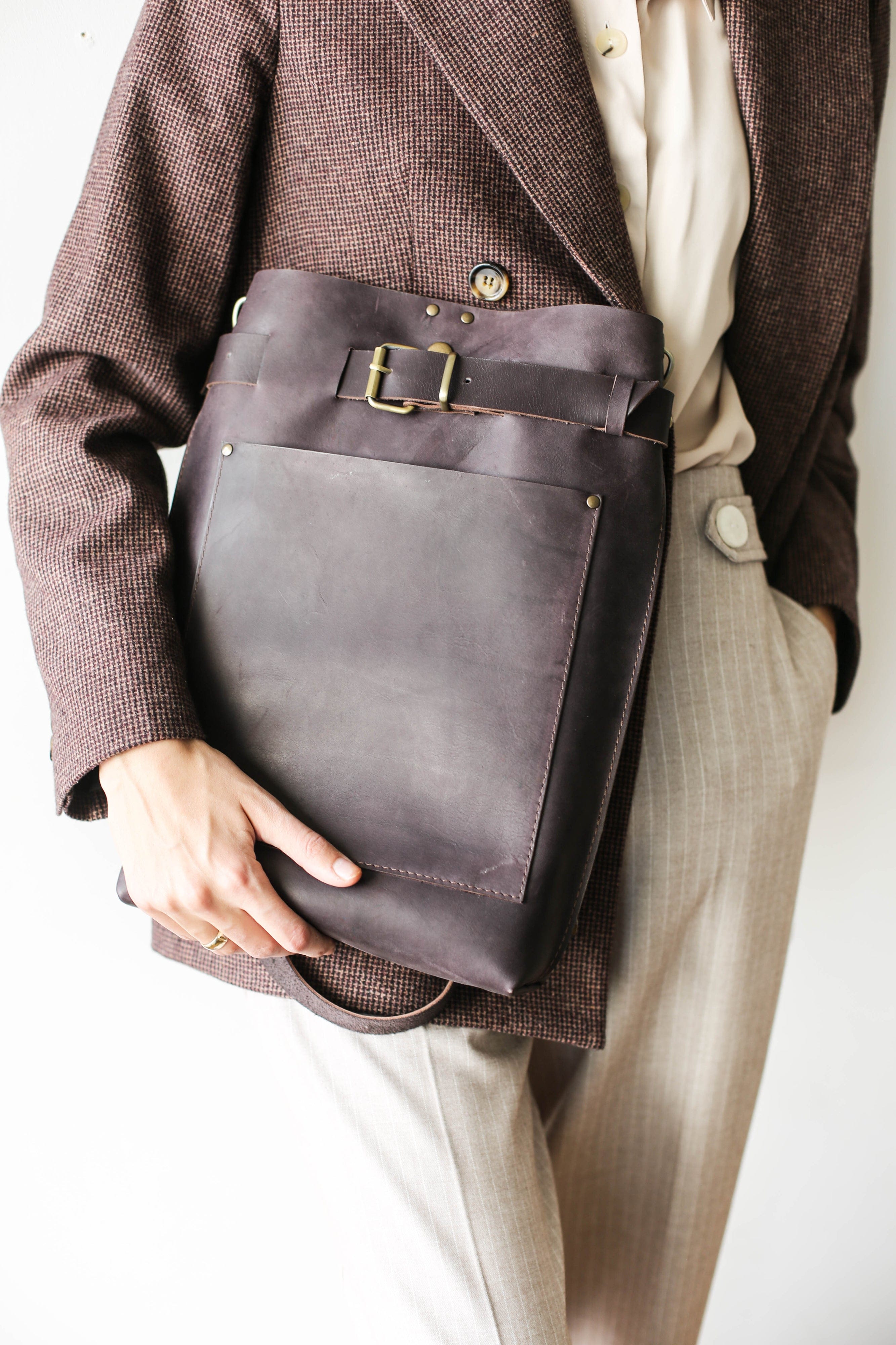 leather computer bag