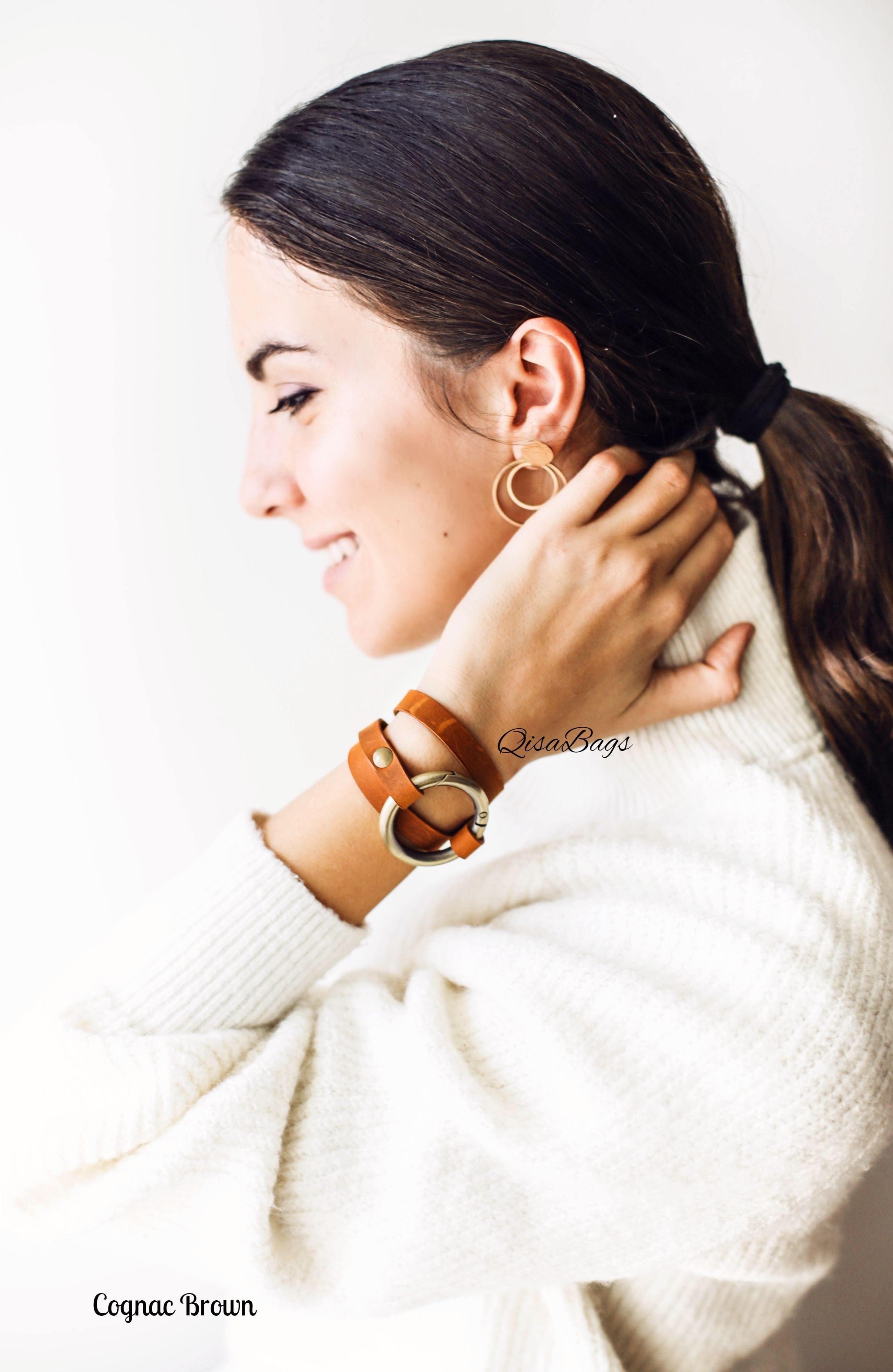 Boho leather bracelet