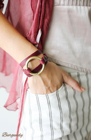 handmade leather wrap bracelet for women