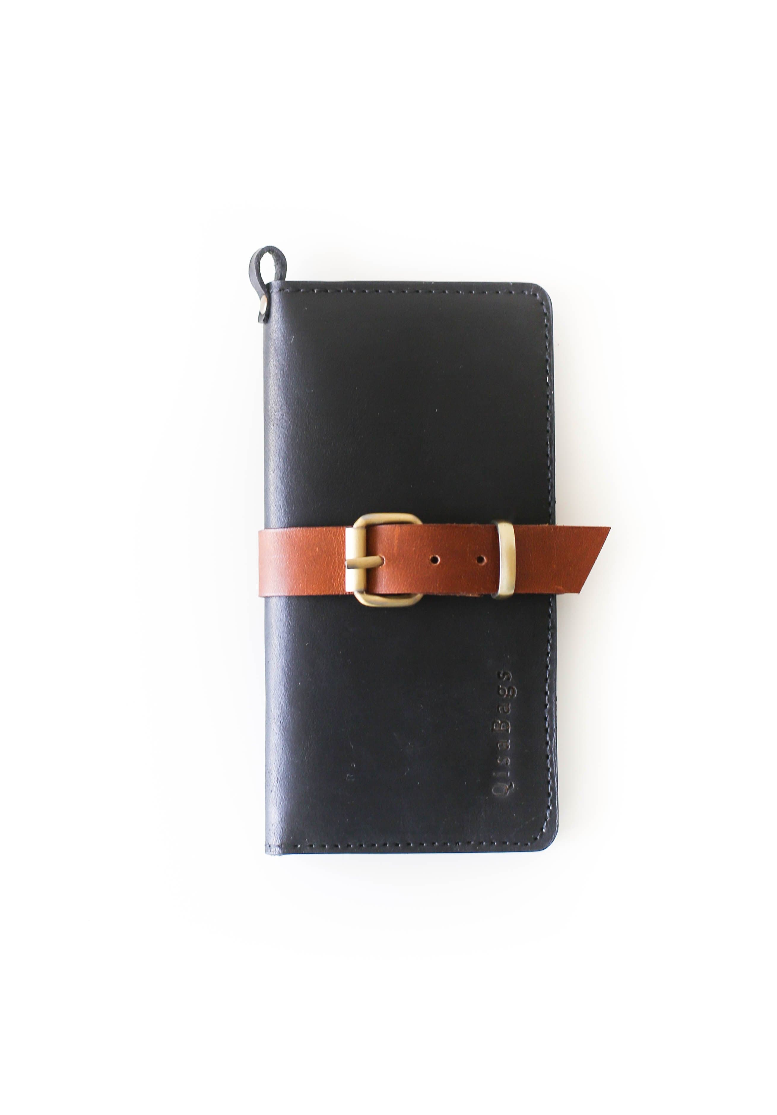 black leather wallet