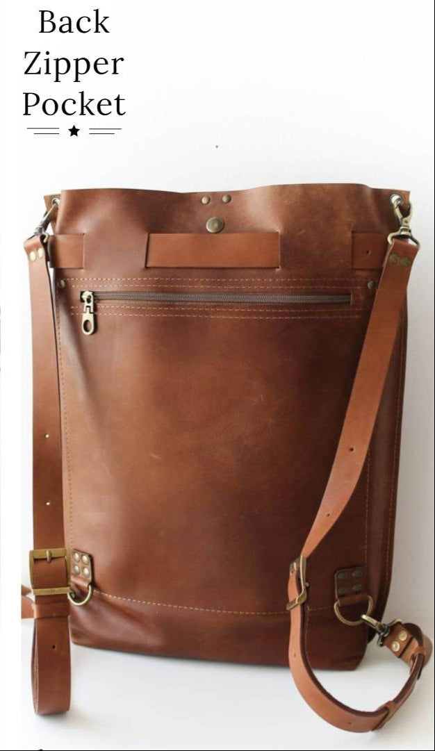 brown leather backpacks