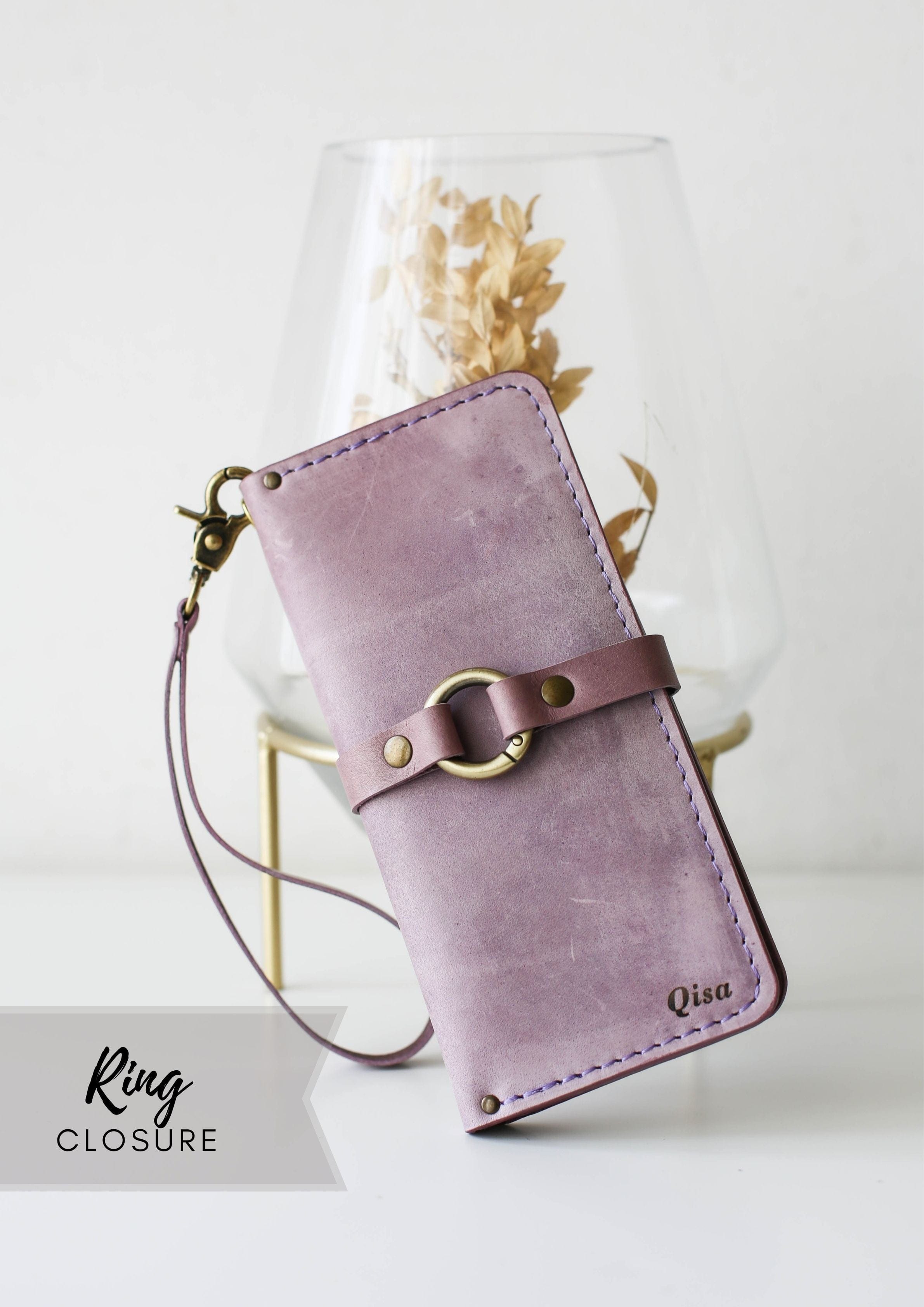 leather wallet women's