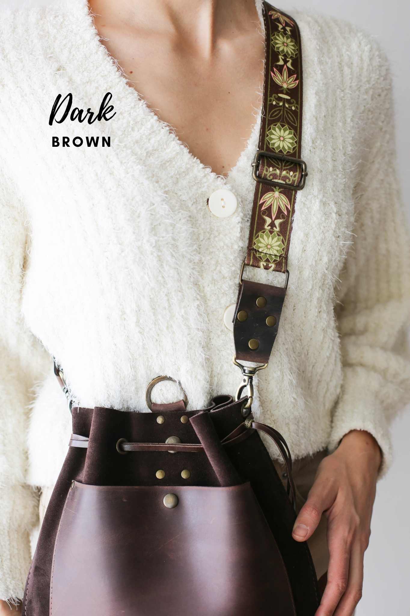 Crossbody Webbing Straps with Leather
