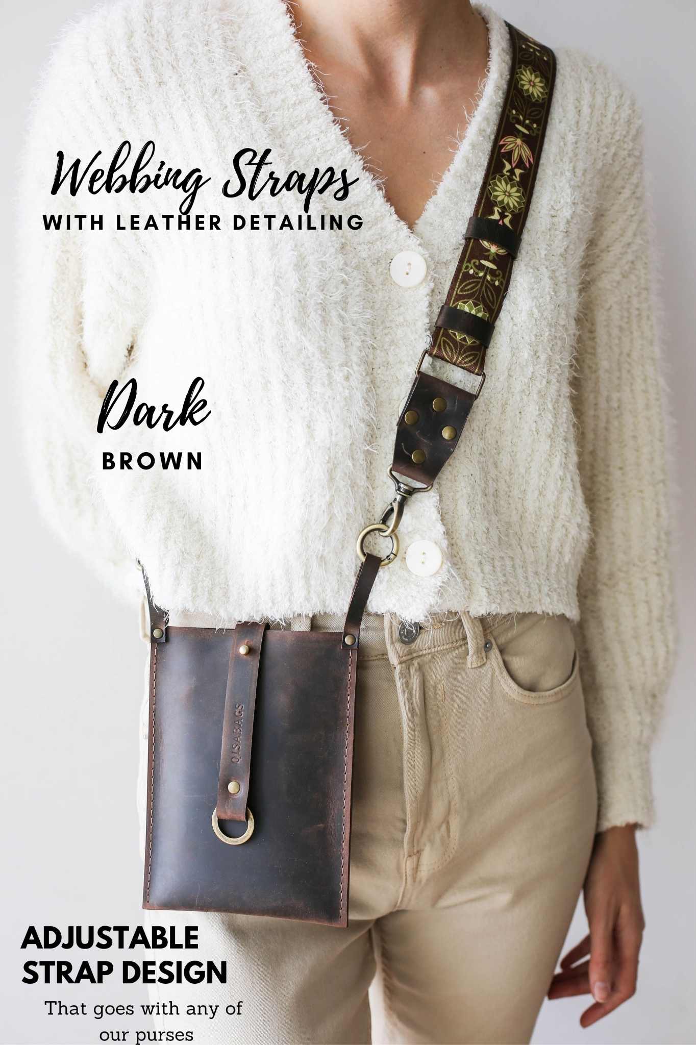 Crossbody Webbing Straps with Leather